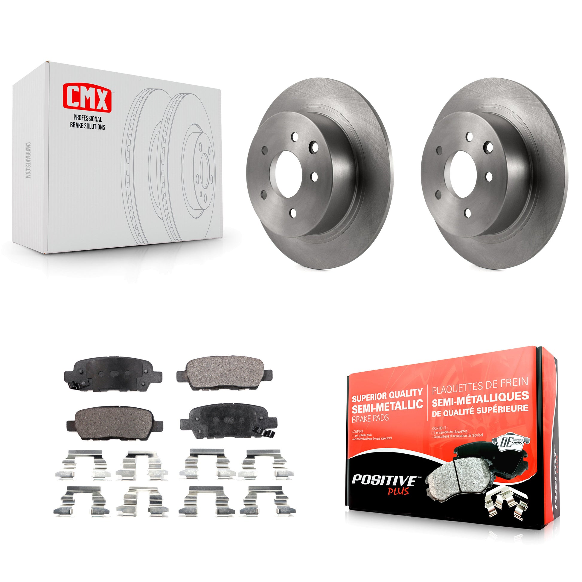 Transit Auto K8F-101738 Disc Brake Kit for 2002-2023 Nissan Altima, Nissan Juke, Nissan Sentra & more - Rear product image