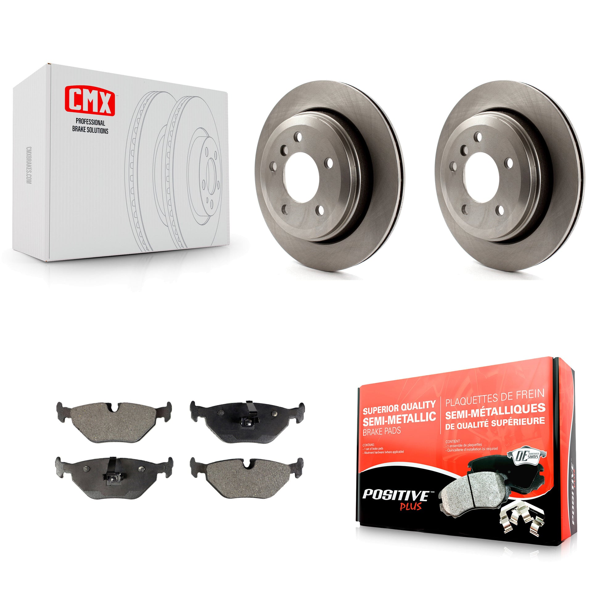 Transit Auto K8F-101749 Disc Brake Kit for 2001-2005 BMW 325xi - Rear product image