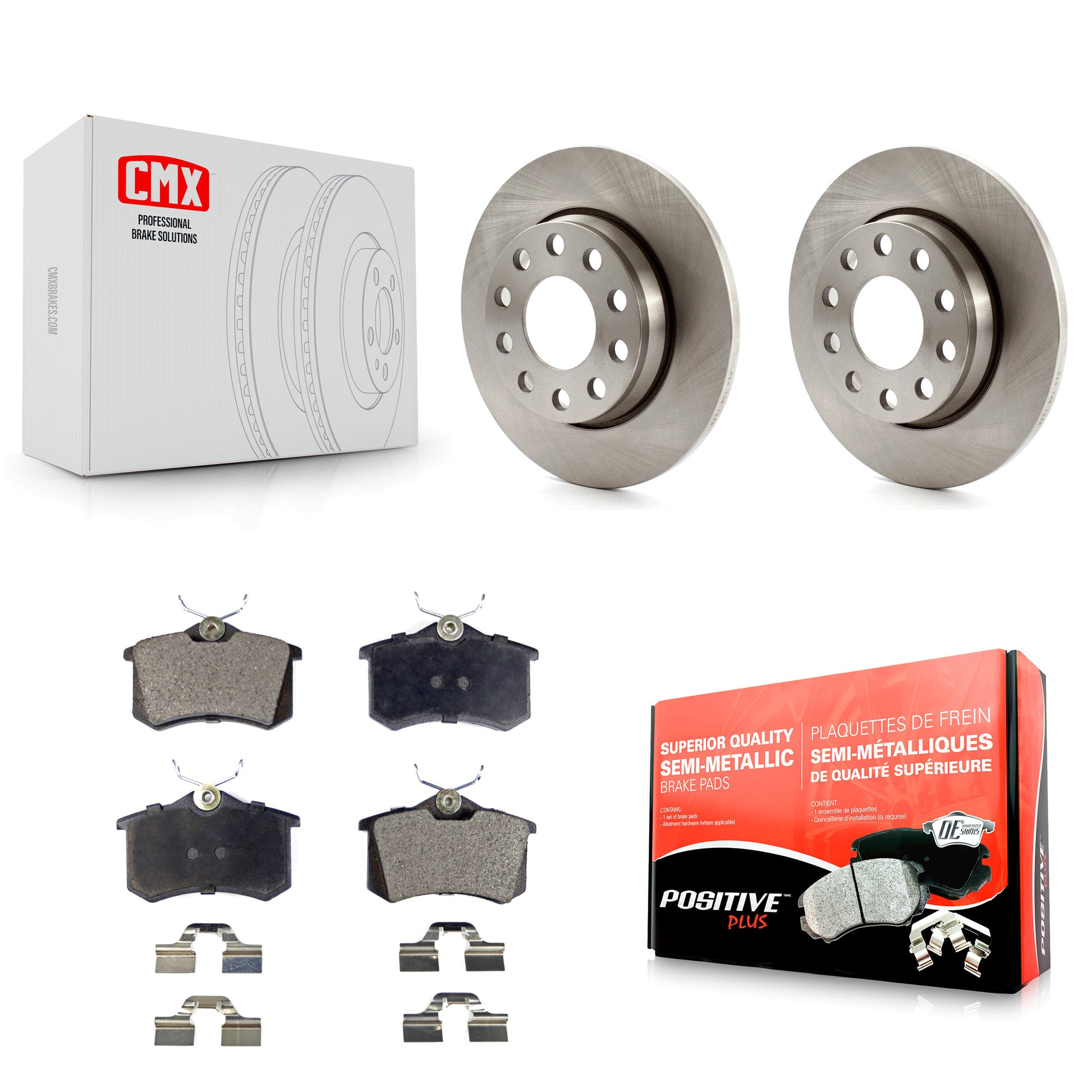 Transit Auto K8F-101750 Disc Brake Kit for 2002-2006 Audi A4, Audi A4 Quattro - Rear product image