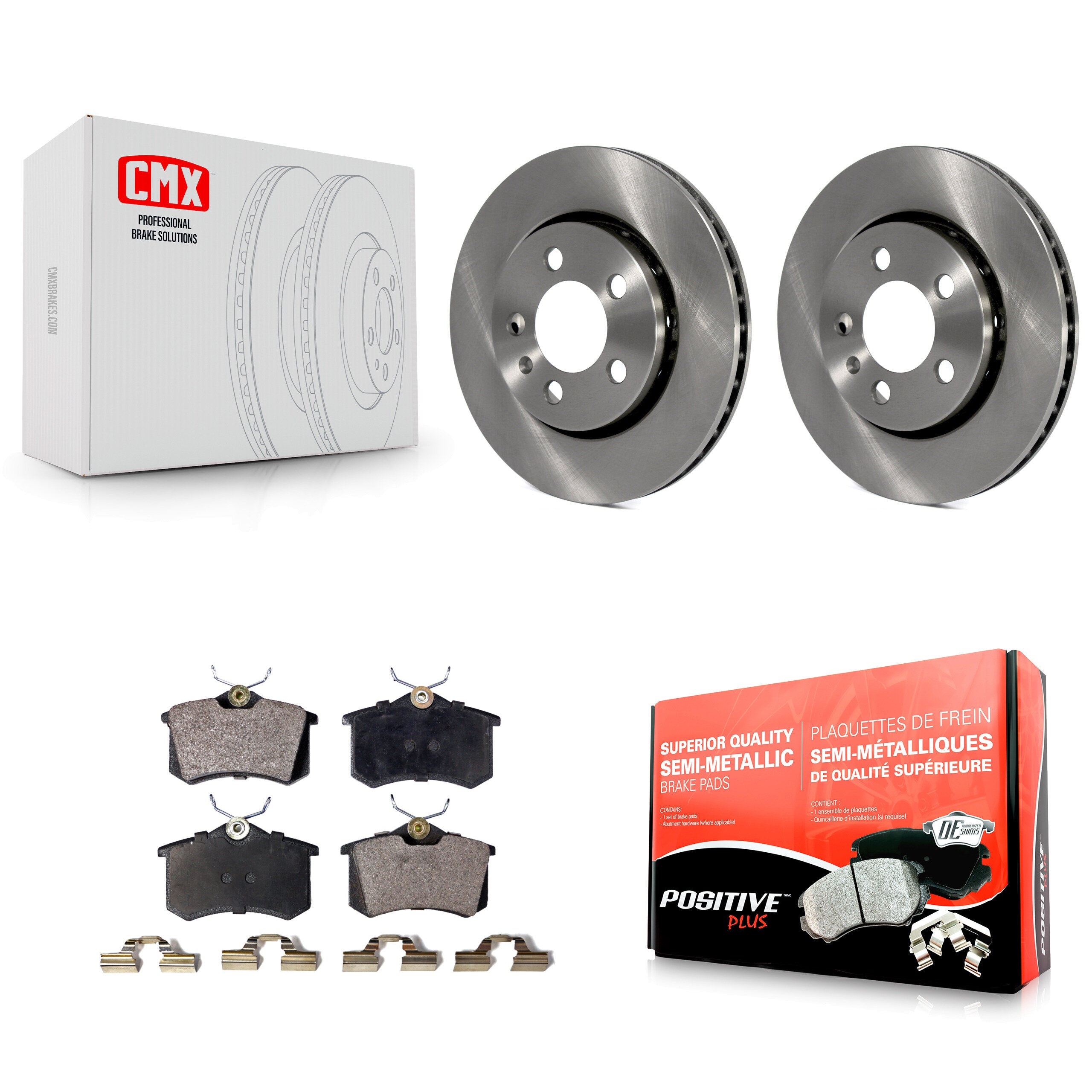 Transit Auto K8F-101758 Disc Brake Kit for 2000-2006 Volkswagen Jetta, Volkswagen R32, Volkswagen Golf & more - Rear product image