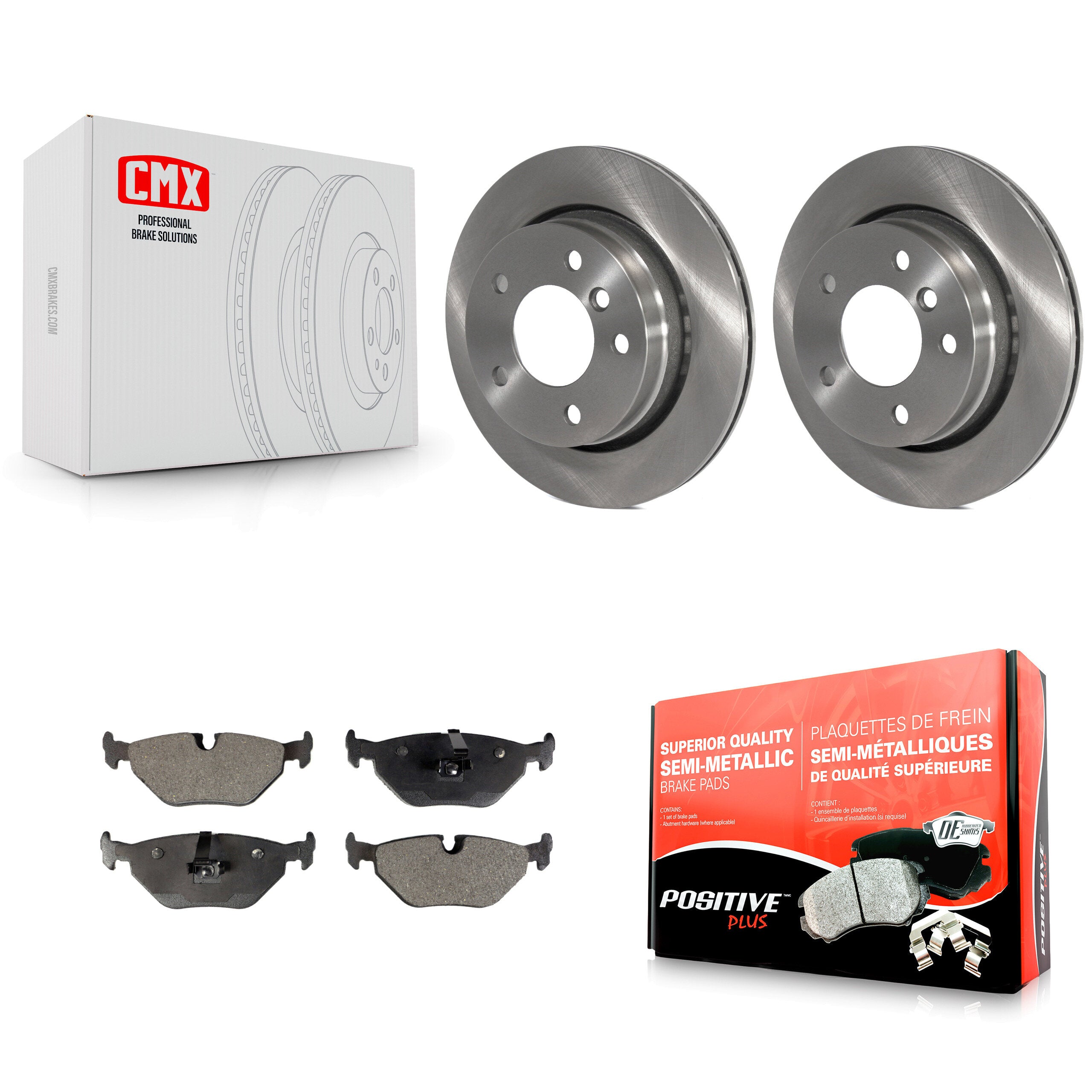 Transit Auto K8F-101768 Disc Brake Kit for 1998-2005 BMW 320i, BMW 323Ci, BMW 323i & more - Rear product image