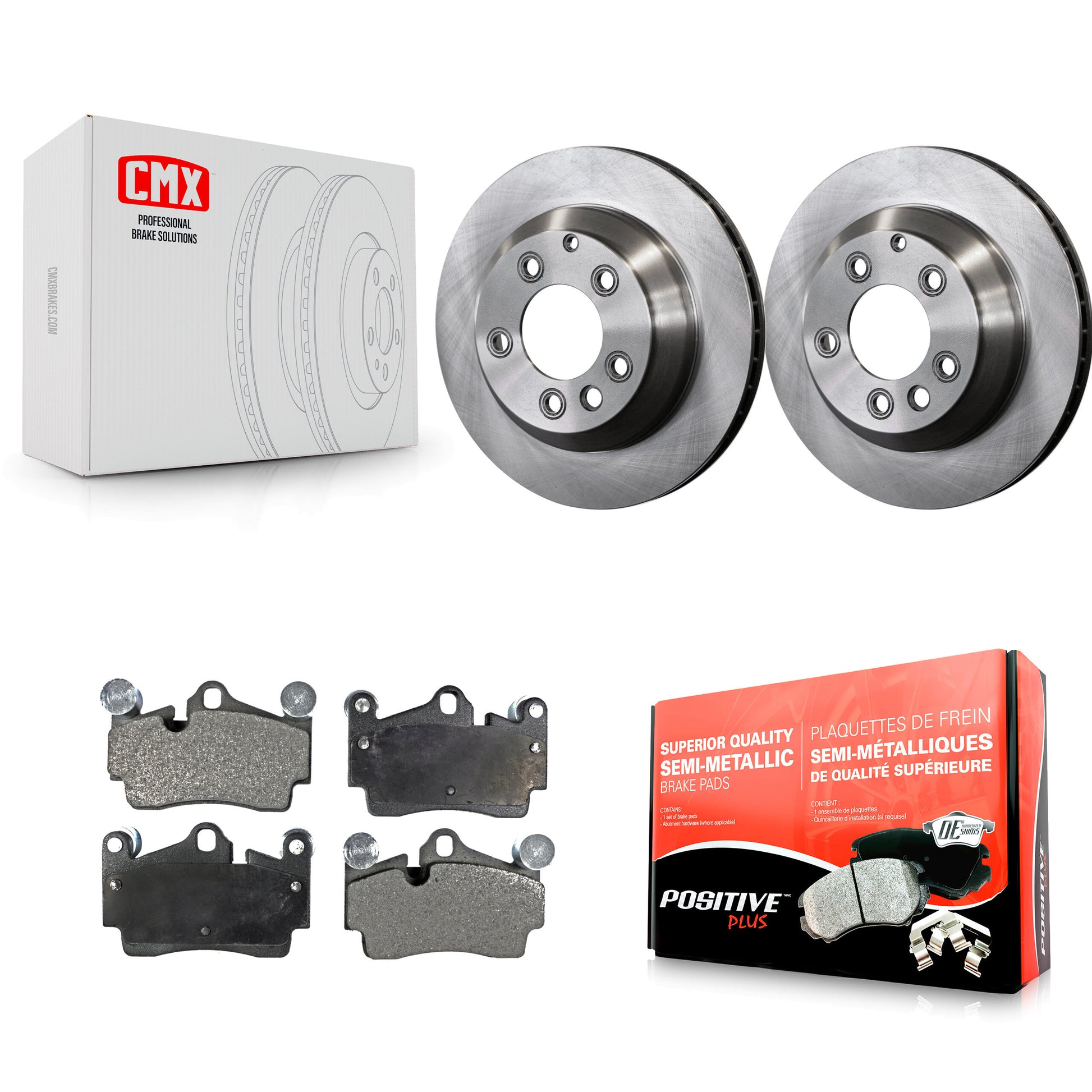 Transit Auto K8F-101777 Disc Brake Kit for 2003-2015 Audi Q7, Porsche Cayenne, Volkswagen Touareg - Rear product image