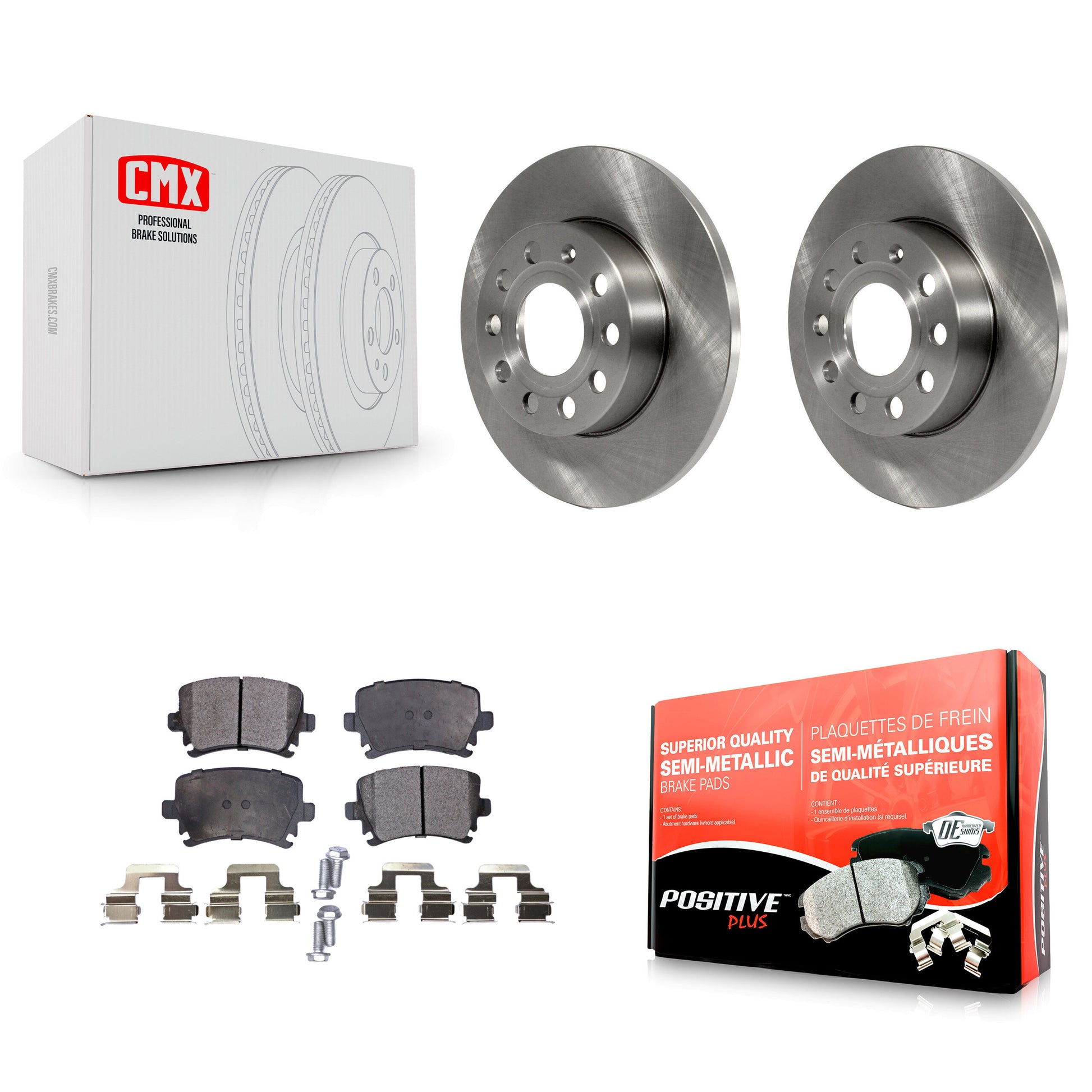 Transit Auto K8F-101820 Disc Brake Kit for 2005-2010 Audi A3, Audi A3 Quattro, Volkswagen Jetta & more - Rear product image