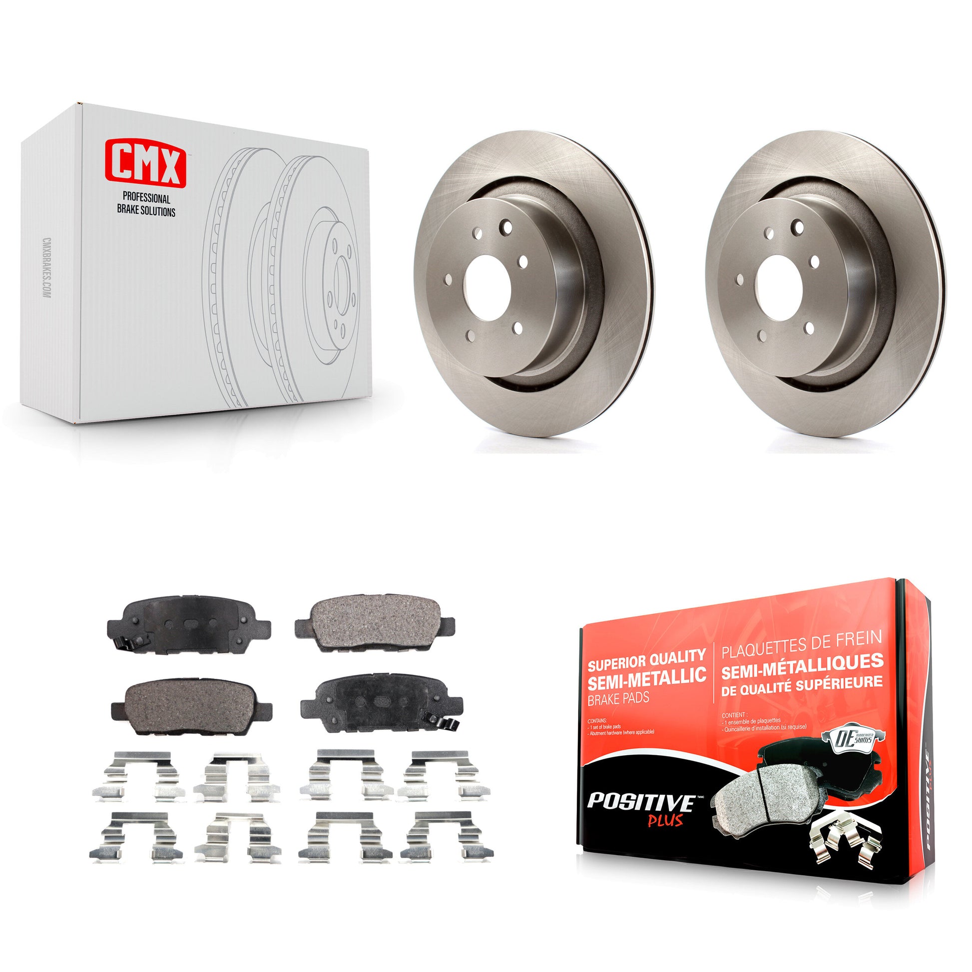 Transit Auto K8F-101852 Disc Brake Kit for 2007-2015 INFINITI Q60, INFINITI G35 - Rear product image