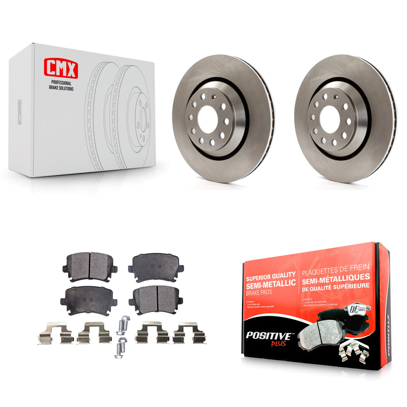 Transit Auto K8F-101857 Disc Brake Kit for 2006-2021 Volkswagen GTI, Volkswagen CC, Volkswagen Golf R & more - Rear product image