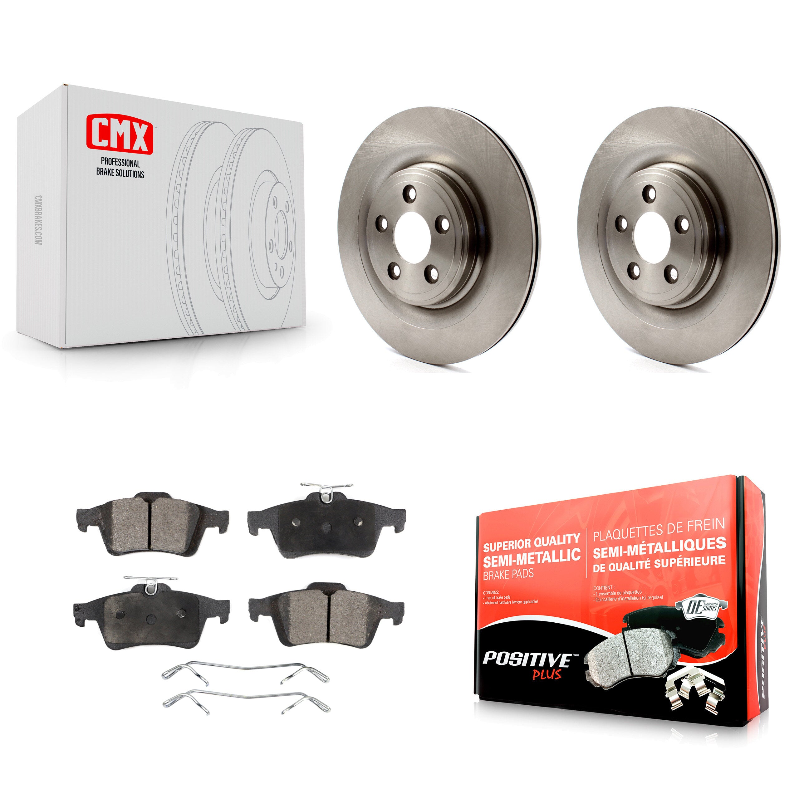 Transit Auto K8F-101877 Disc Brake Kit for 2005-2016 Jaguar XJ, Jaguar XF - Rear product image
