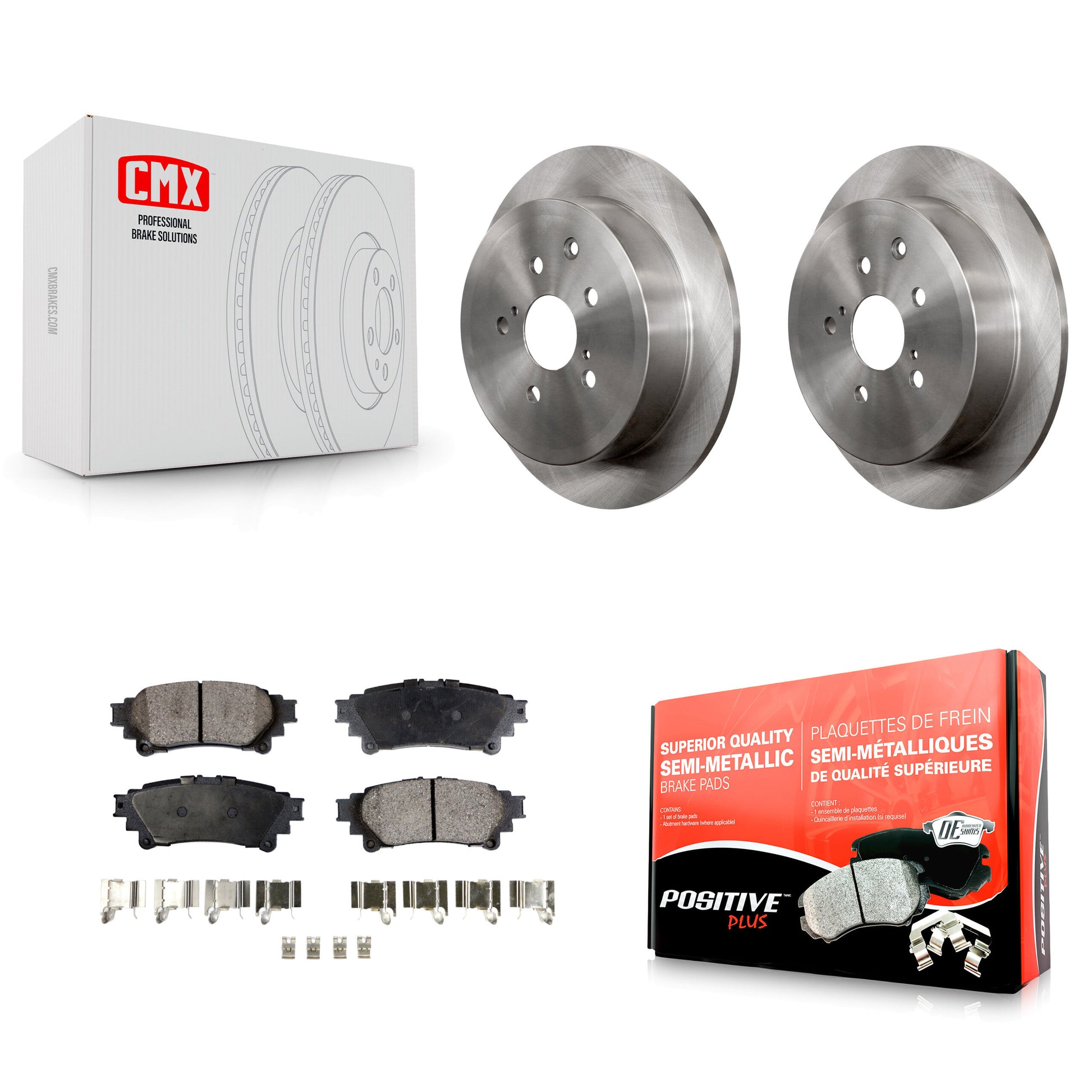 Transit Auto K8F-101898 Disc Brake Kit for 2010-2020 Toyota Highlander, Toyota Sienna, Lexus RX350 & more - Rear product image