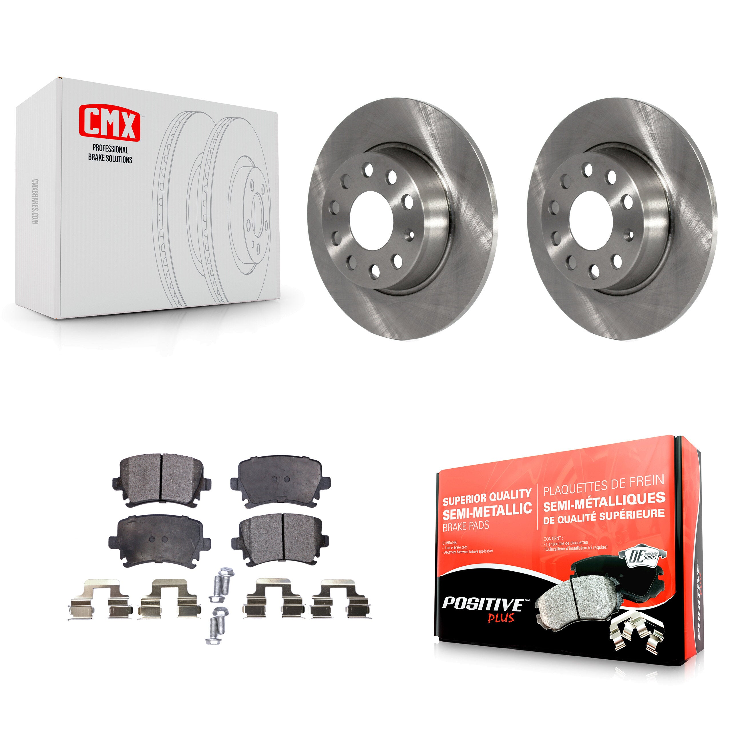 Transit Auto K8F-101905 Disc Brake Kit for 2009-2015 Volkswagen GTI, Audi A3 Quattro - Rear product image