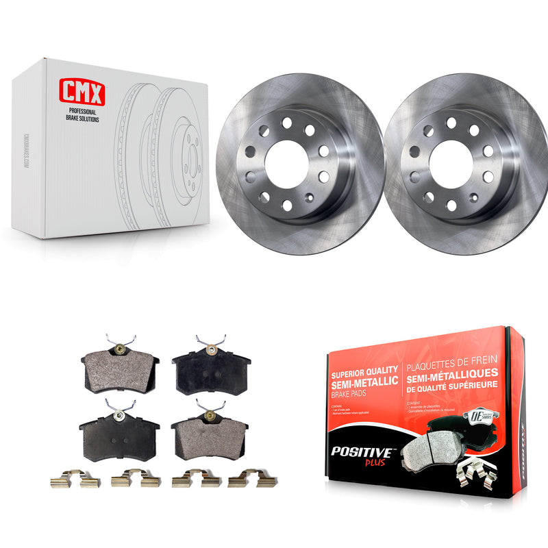 Transit Auto K8F-101913 Disc Brake Kit for 2009-2019 Volkswagen Golf SportWagen, Volkswagen Beetle, Volkswagen Jetta & more - Rear product image