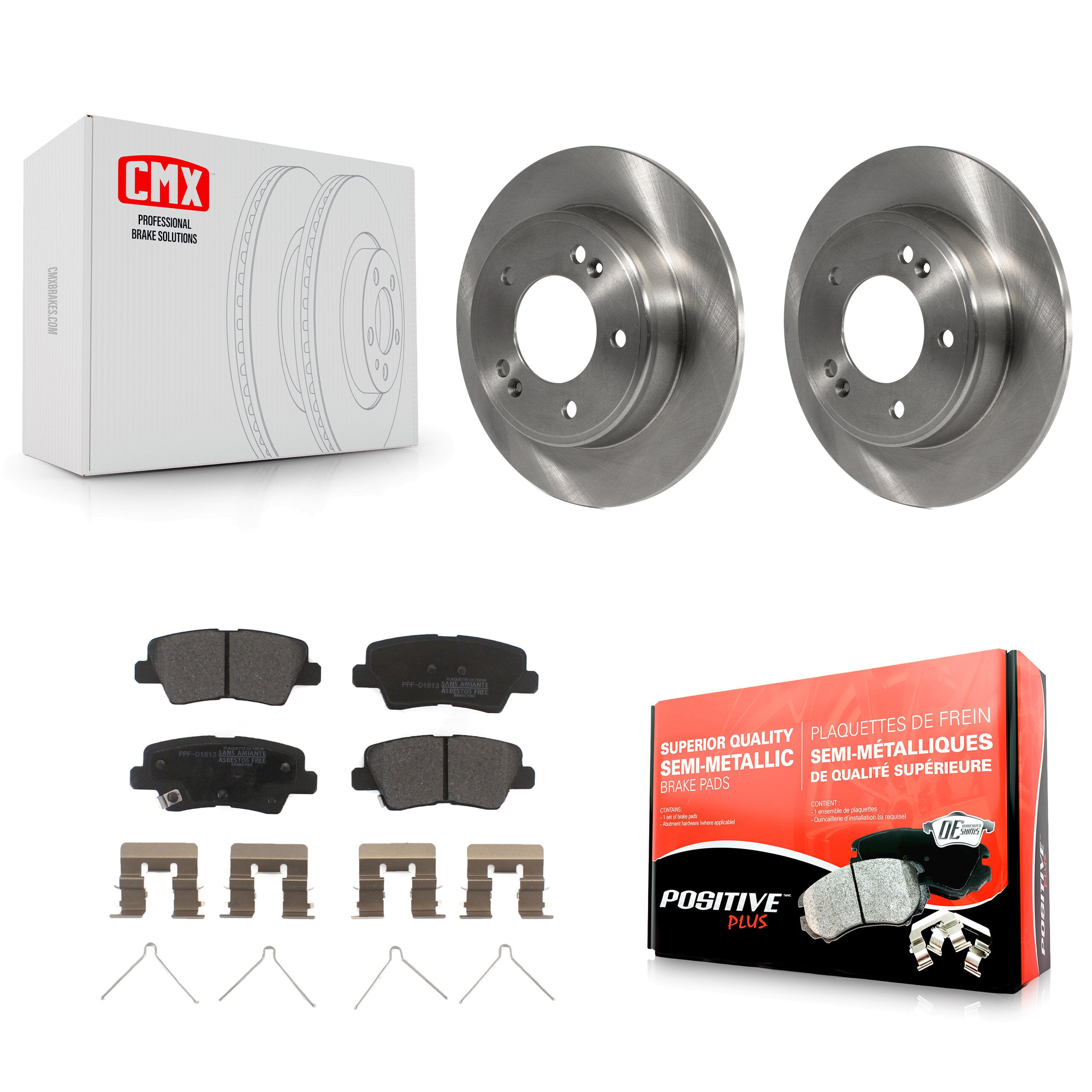 Transit Auto K8F-101929 Disc Brake Kit for 2016-2023 Kia Forte, Hyundai Kona, Kia Forte5 & more - Rear product image