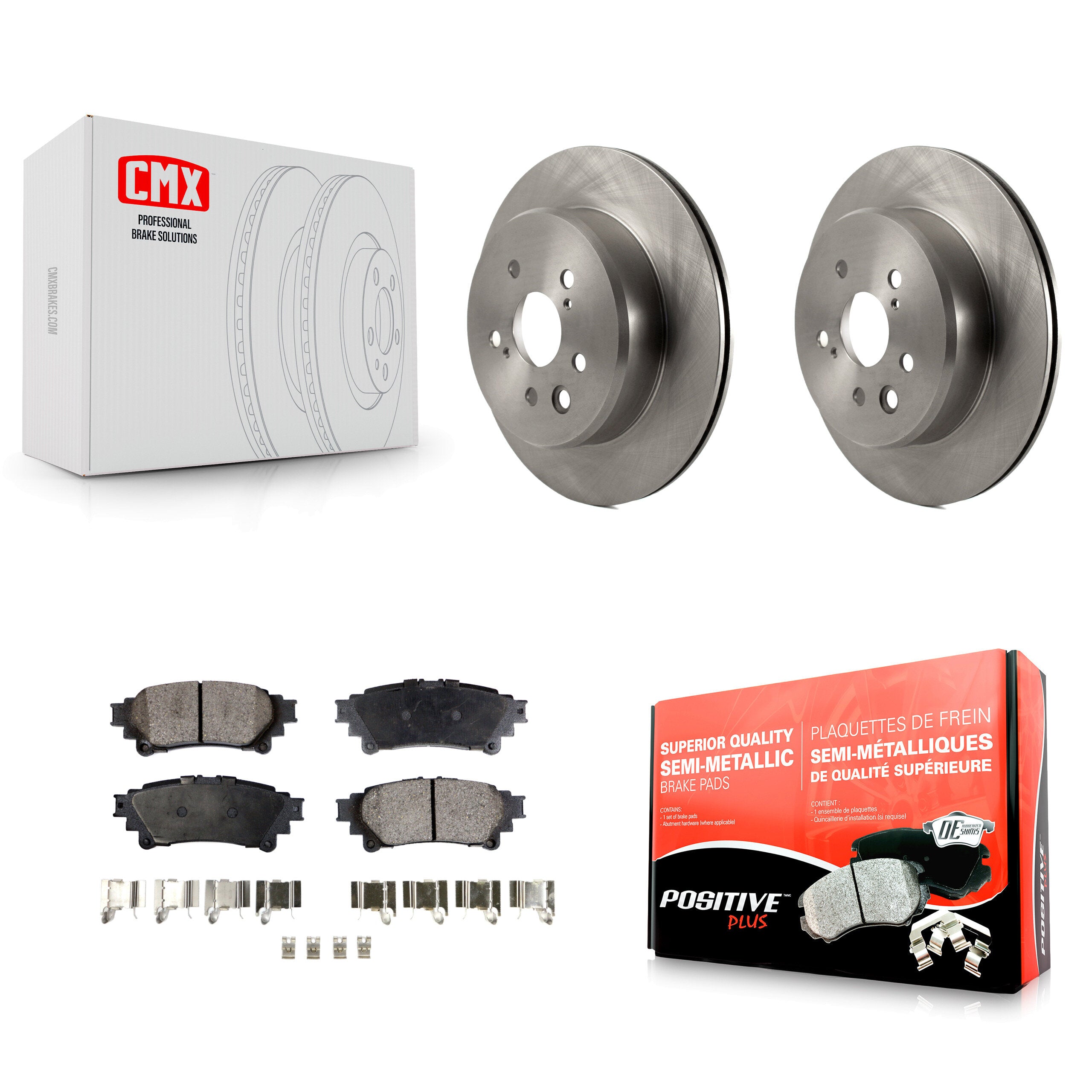 Transit Auto K8F-101938 Disc Brake Kit for 2013-2020 Lexus GS300, Lexus GS200t, Lexus IS200t & more - Rear product image