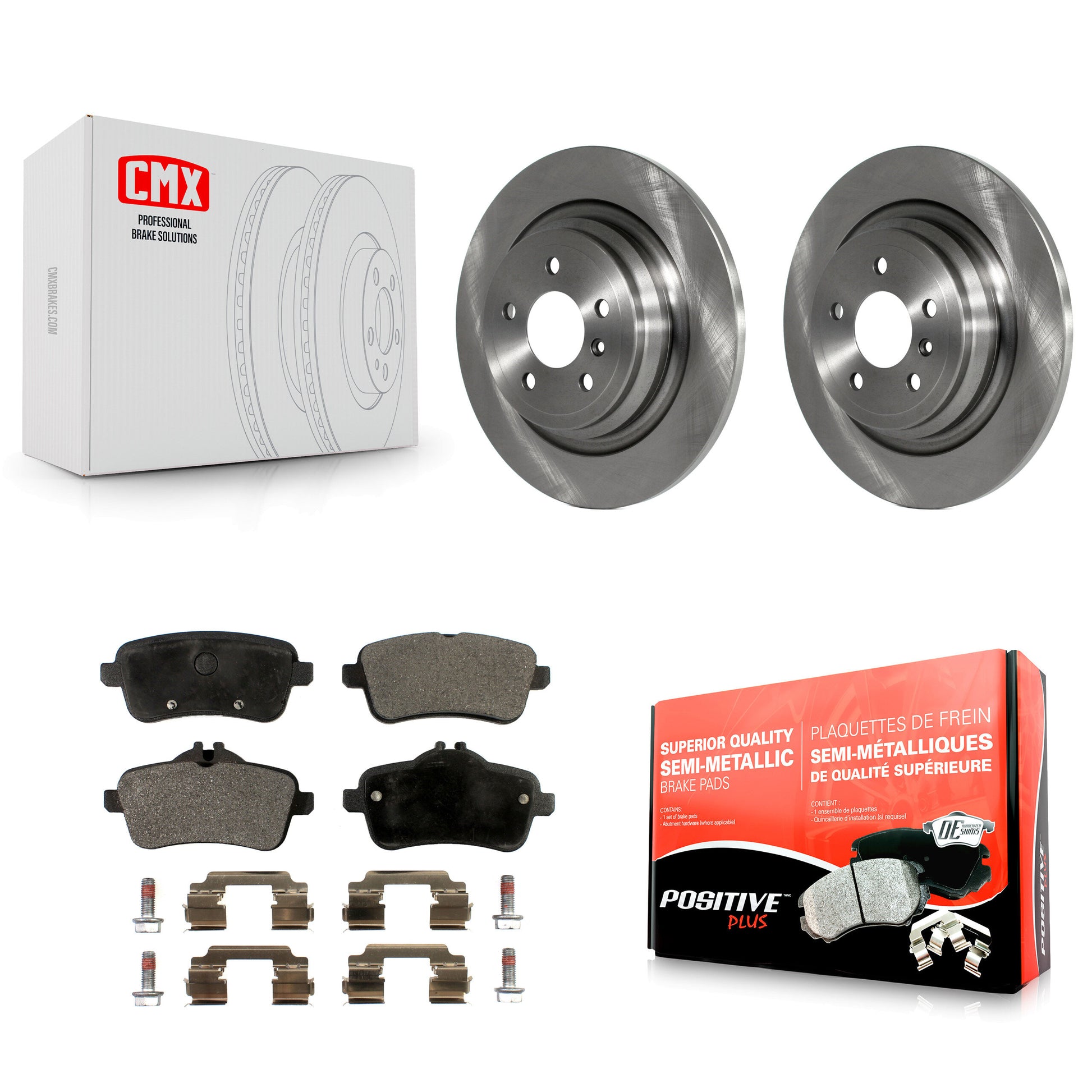 Transit Auto K8F-101940 Disc Brake Kit for 2012-2018 Mercedes-Benz GLE300d, Mercedes-Benz GLE350, Mercedes-Benz ML250 & more - Rear product image