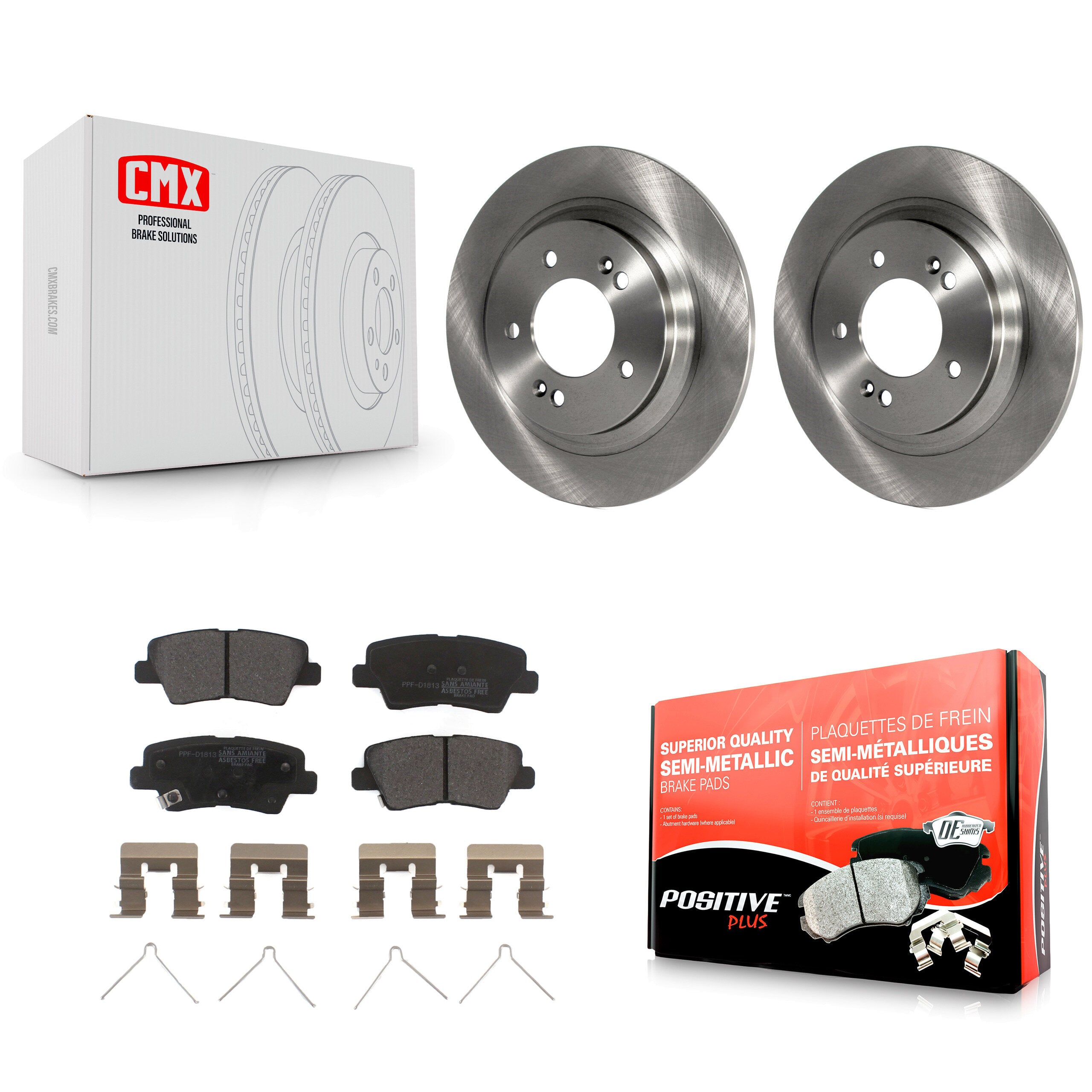 Transit Auto K8F-101945 Disc Brake Kit for 2016-2024 Hyundai Elantra GT, Kia Forte5, Hyundai Sonata & more - Rear product image