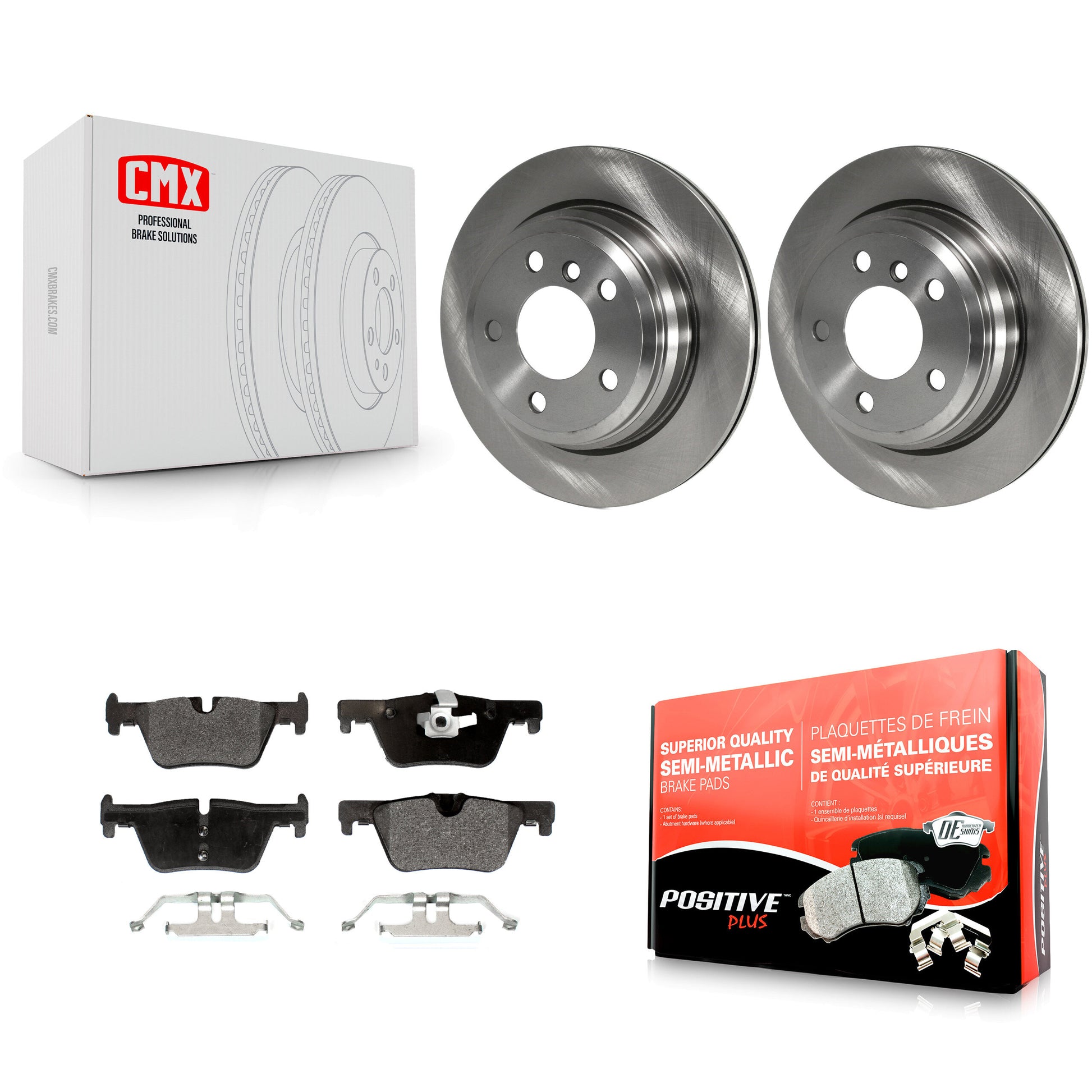 Transit Auto K8F-101957 Disc Brake Kit for 2013-2020 BMW 328d xDrive, BMW 330i, BMW 330i GT xDrive & more - Rear product image