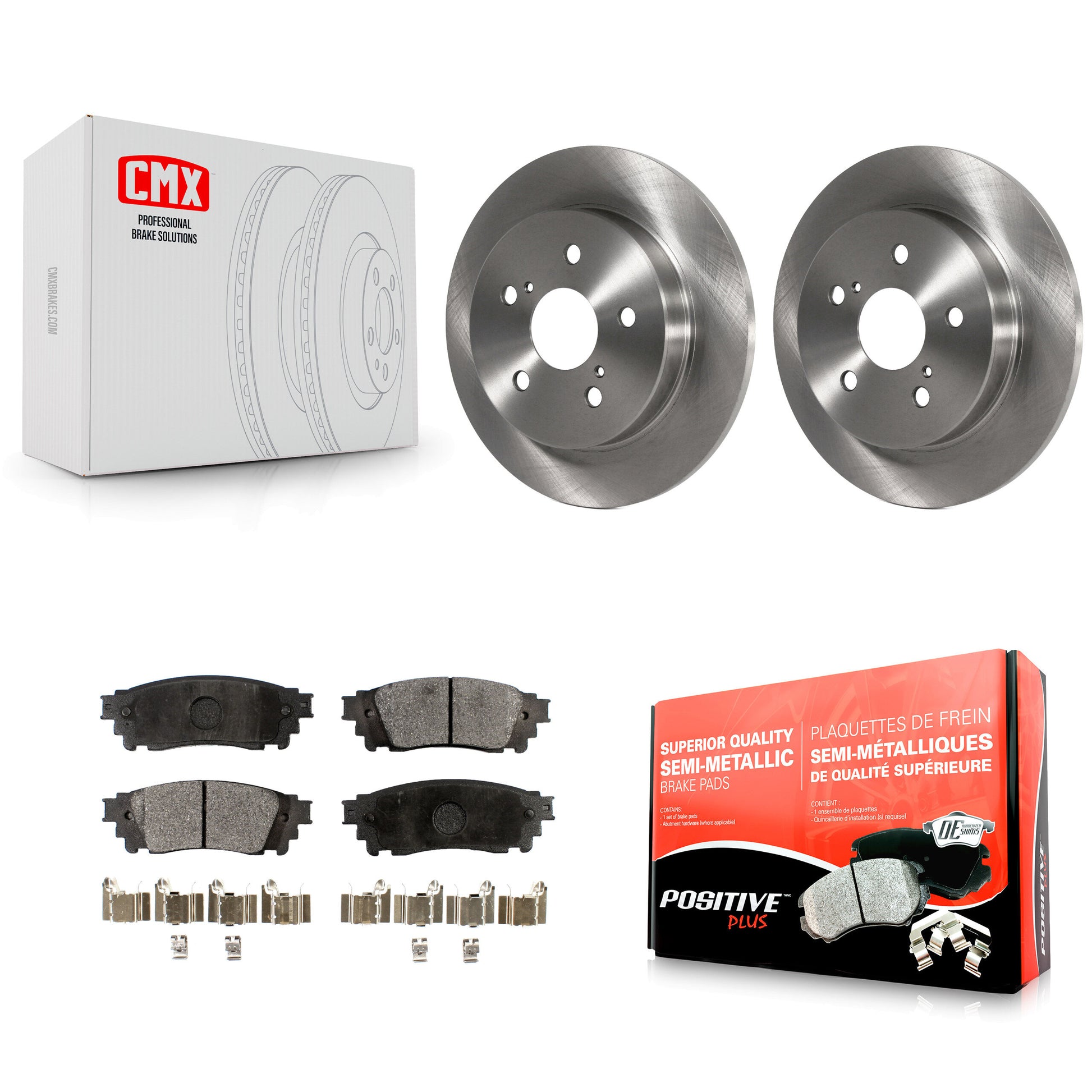 Transit Auto K8F-101966 Disc Brake Kit for 2015-2024 Toyota Camry, Toyota Prius, Lexus ES300h & more - Rear product image