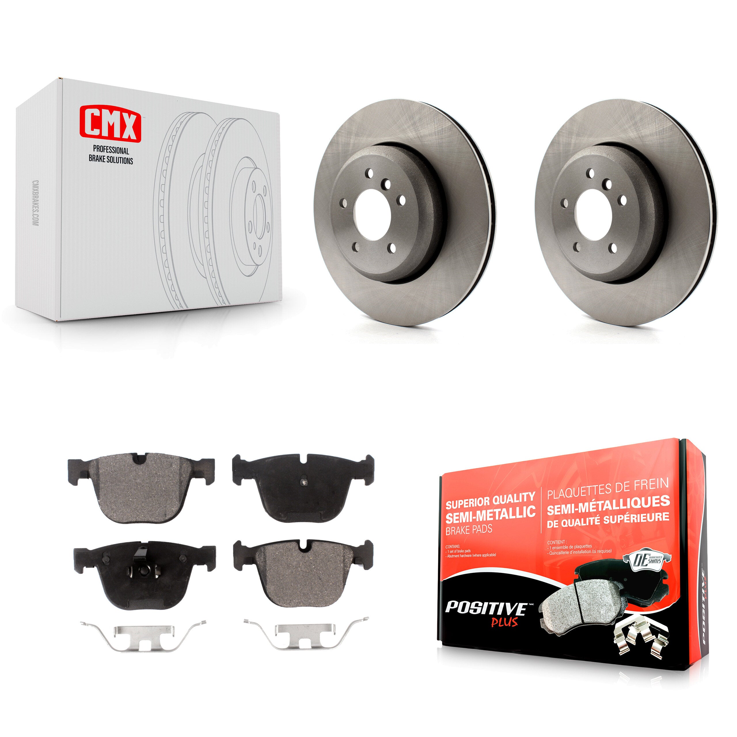 Transit Auto K8F-101979 Disc Brake Kit for 2004-2010 BMW 535i, BMW 550i, BMW 650i & more - Rear product image