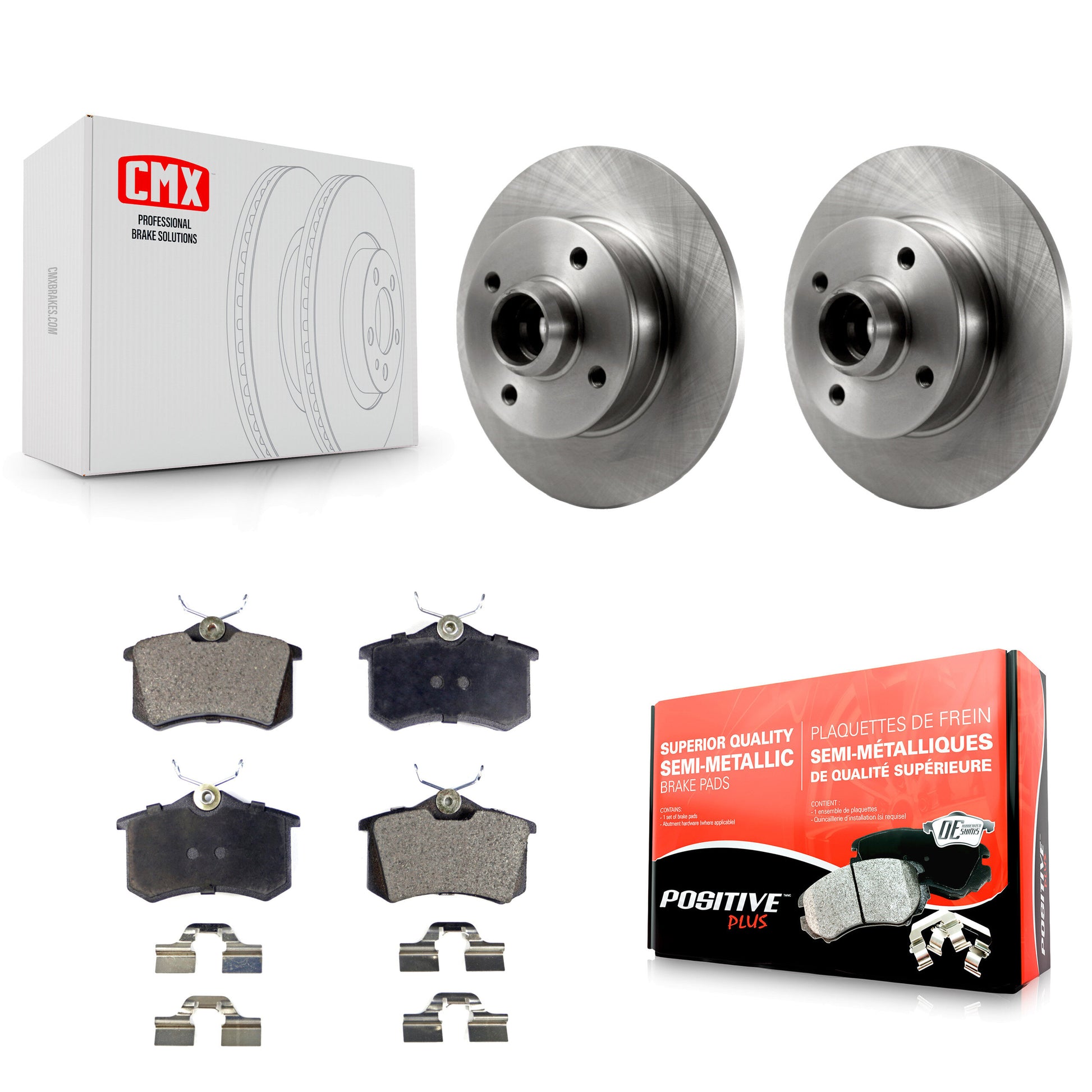 Transit Auto K8F-101983 Disc Brake Kit for 1985-1998 Volkswagen Jetta, Volkswagen Passat, Volkswagen Corrado & more - Rear product image