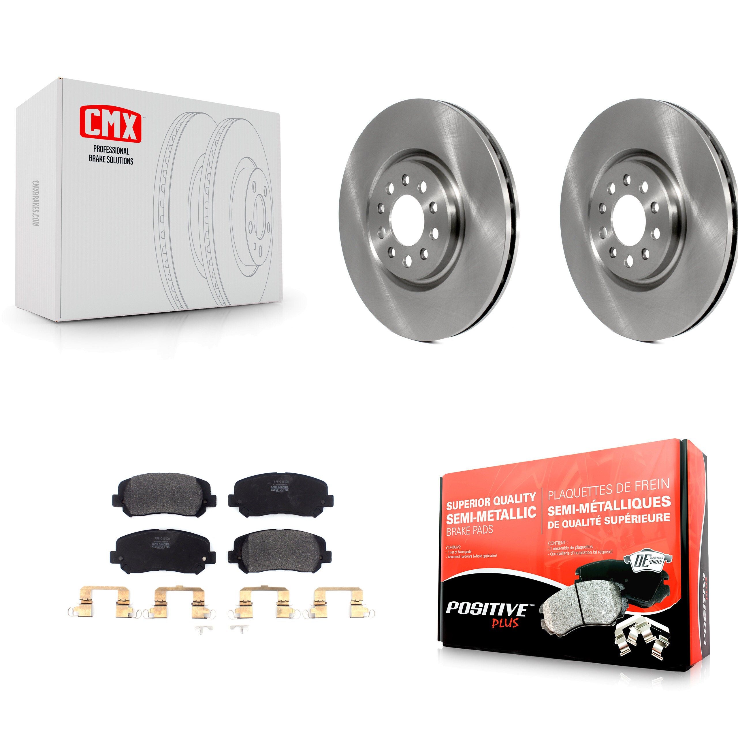 Transit Auto K8F-102492 Disc Brake Kit for 2015-2023 Jeep Cherokee, Chrysler 200 - Front product image
