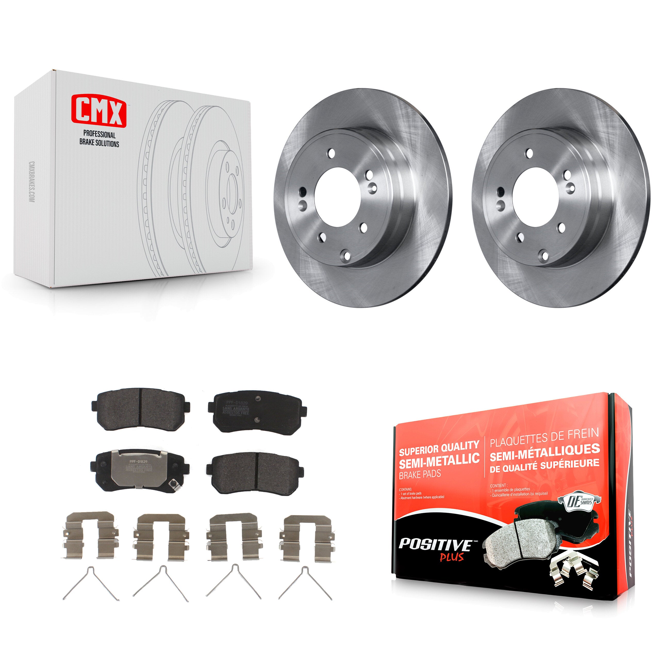 Transit Auto K8F-102596 Disc Brake Kit for 2016-2020 Hyundai Sonata, Kia Optima - Rear product image