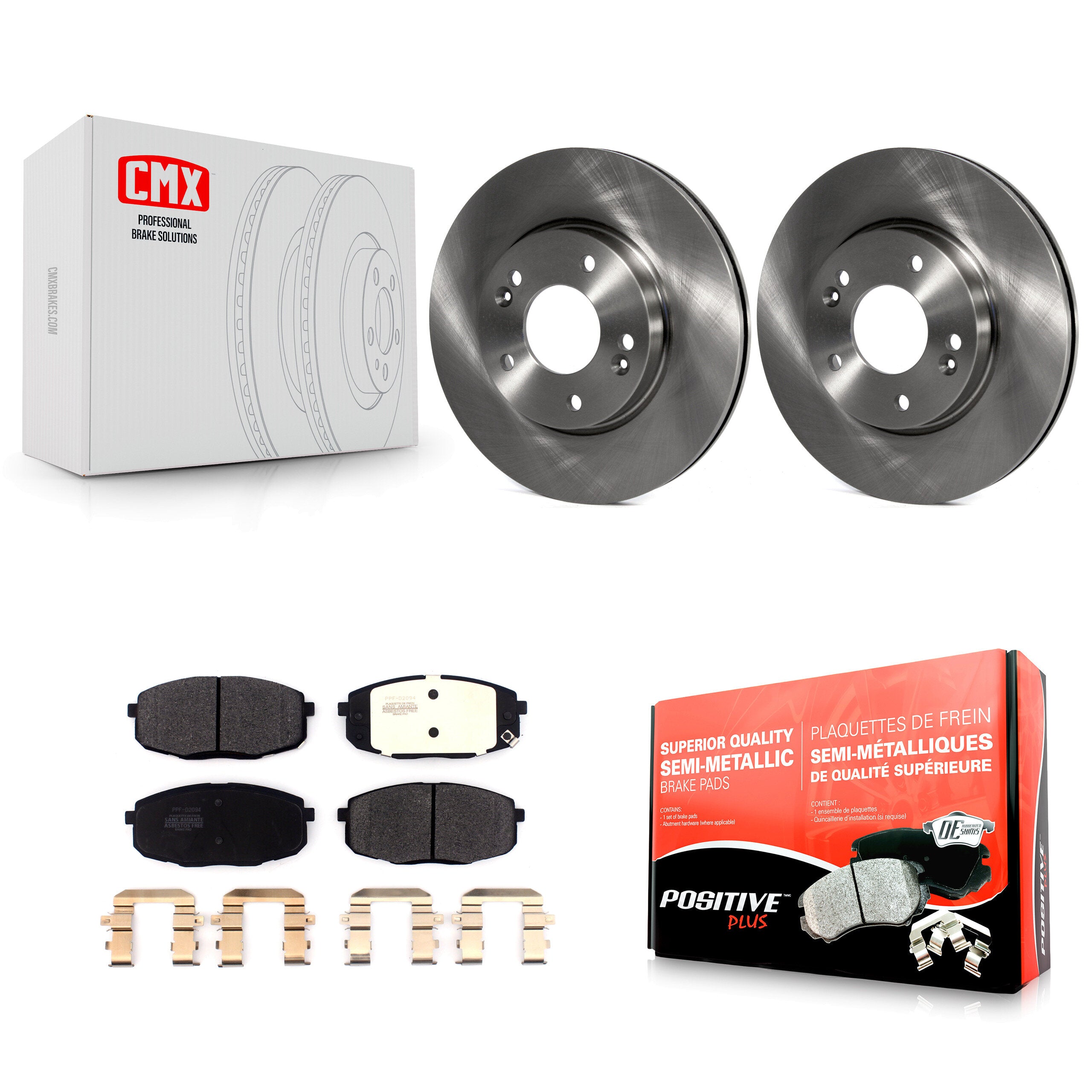 Transit Auto K8F-102662 Disc Brake Kit for 2014-2025 Hyundai Kona, Kia Seltos, Kia Forte & more - Front product image