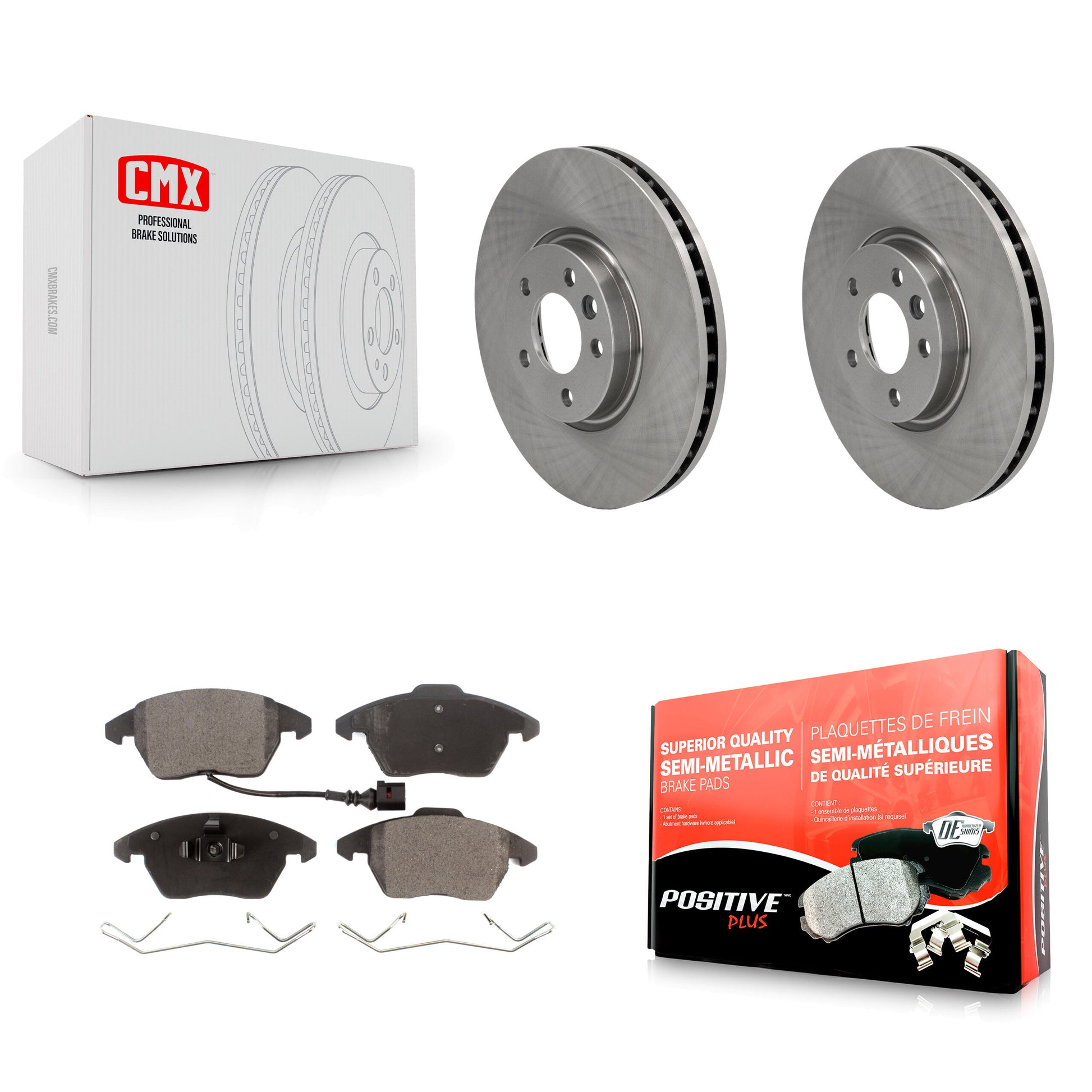 Transit Auto K8F-102663 Disc Brake Kit for 2009-2012 Volkswagen CC - Front product image