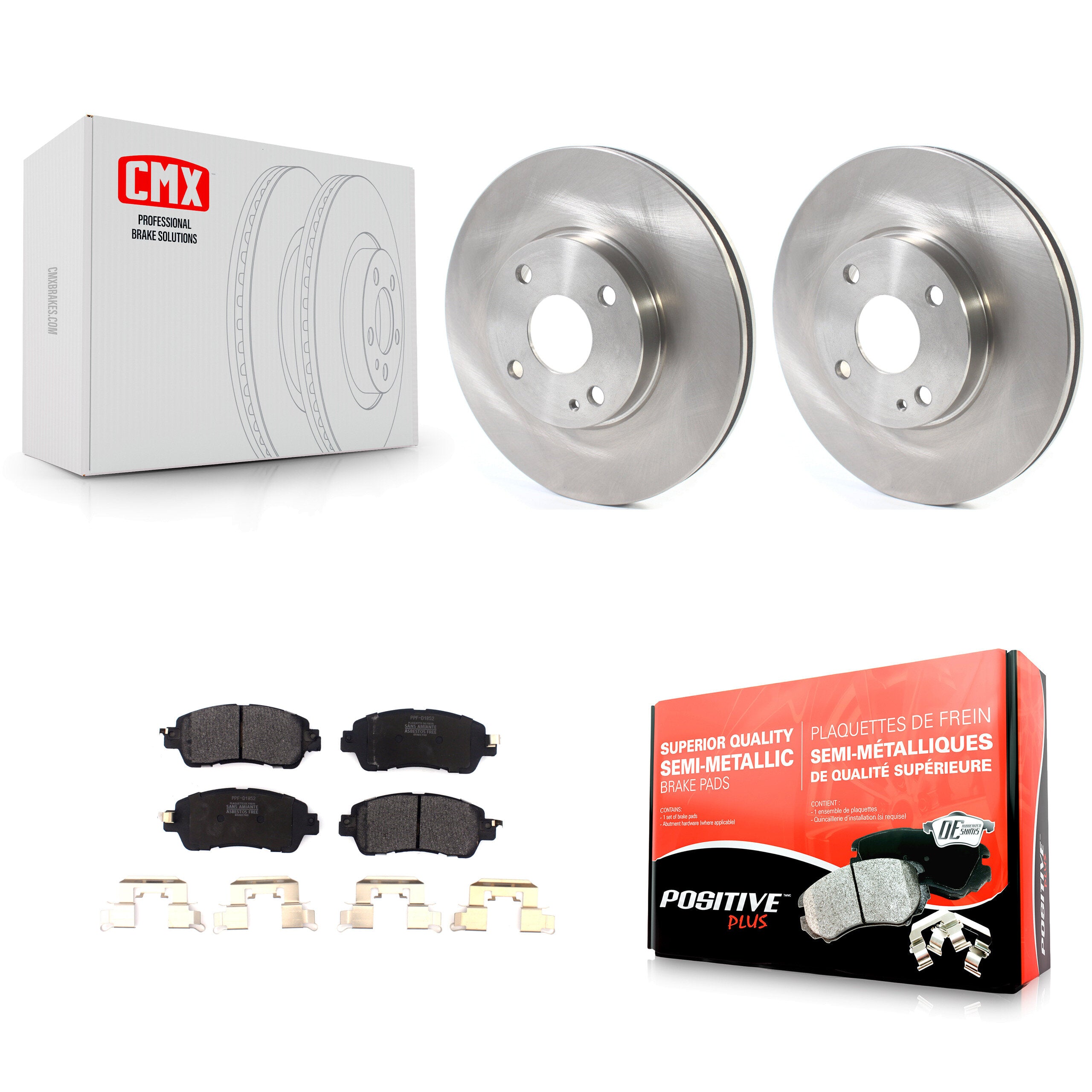 Transit Auto K8F-102674 Disc Brake Kit for 2016-2020 Toyota Yaris, Toyota Yaris iA, Scion iA - Front product image