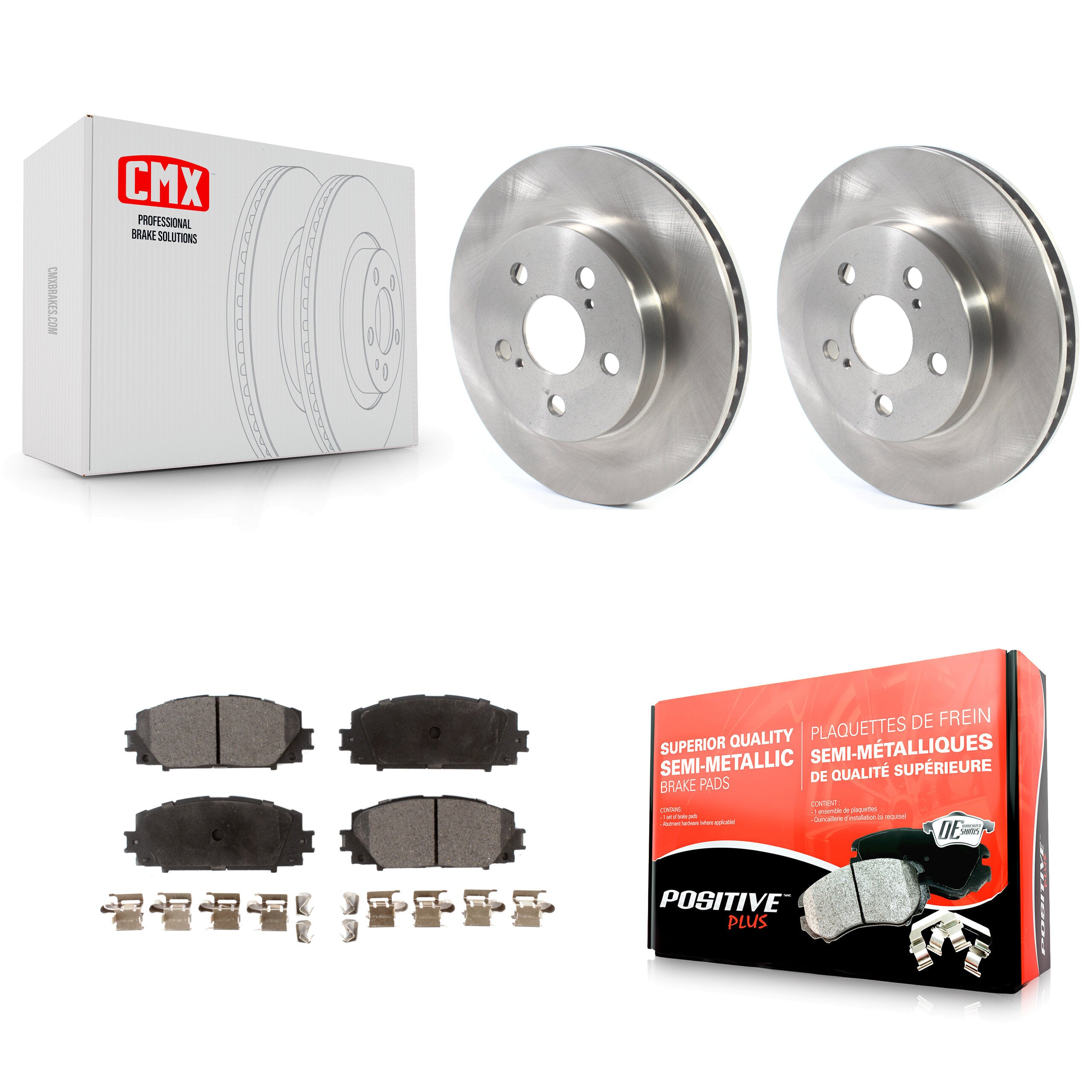 Transit Auto K8F-102677 Disc Brake Kit for 2016-2023 Toyota Corolla, Toyota Prius AWD-e, Toyota Prius Prime & more - Front product image