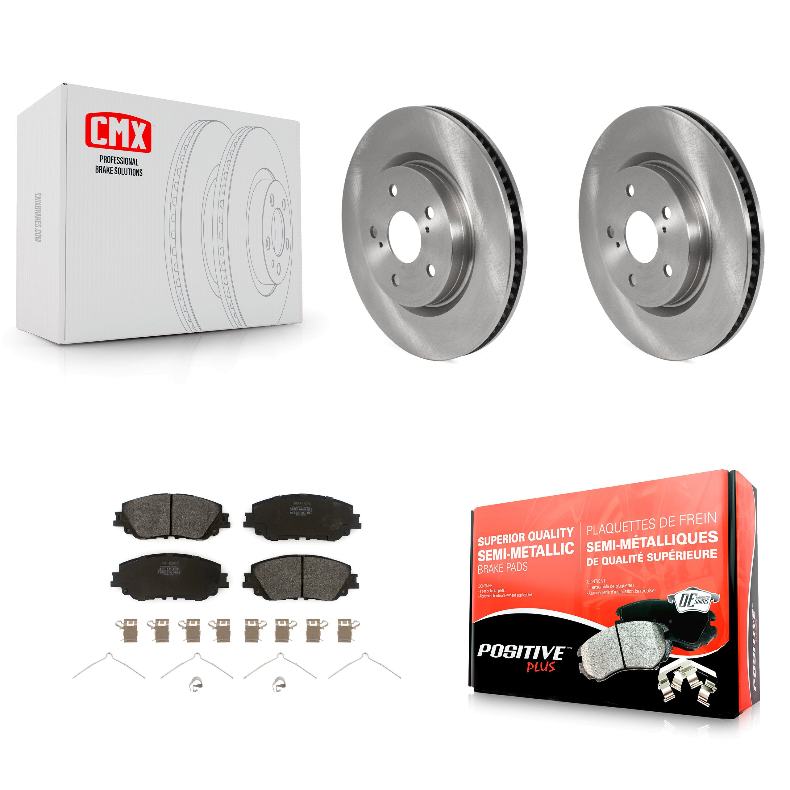 Transit Auto K8F-102683 Disc Brake Kit for 2018-2024 Toyota Camry, Toyota Prius Prime, Toyota Avalon & more - Front product image