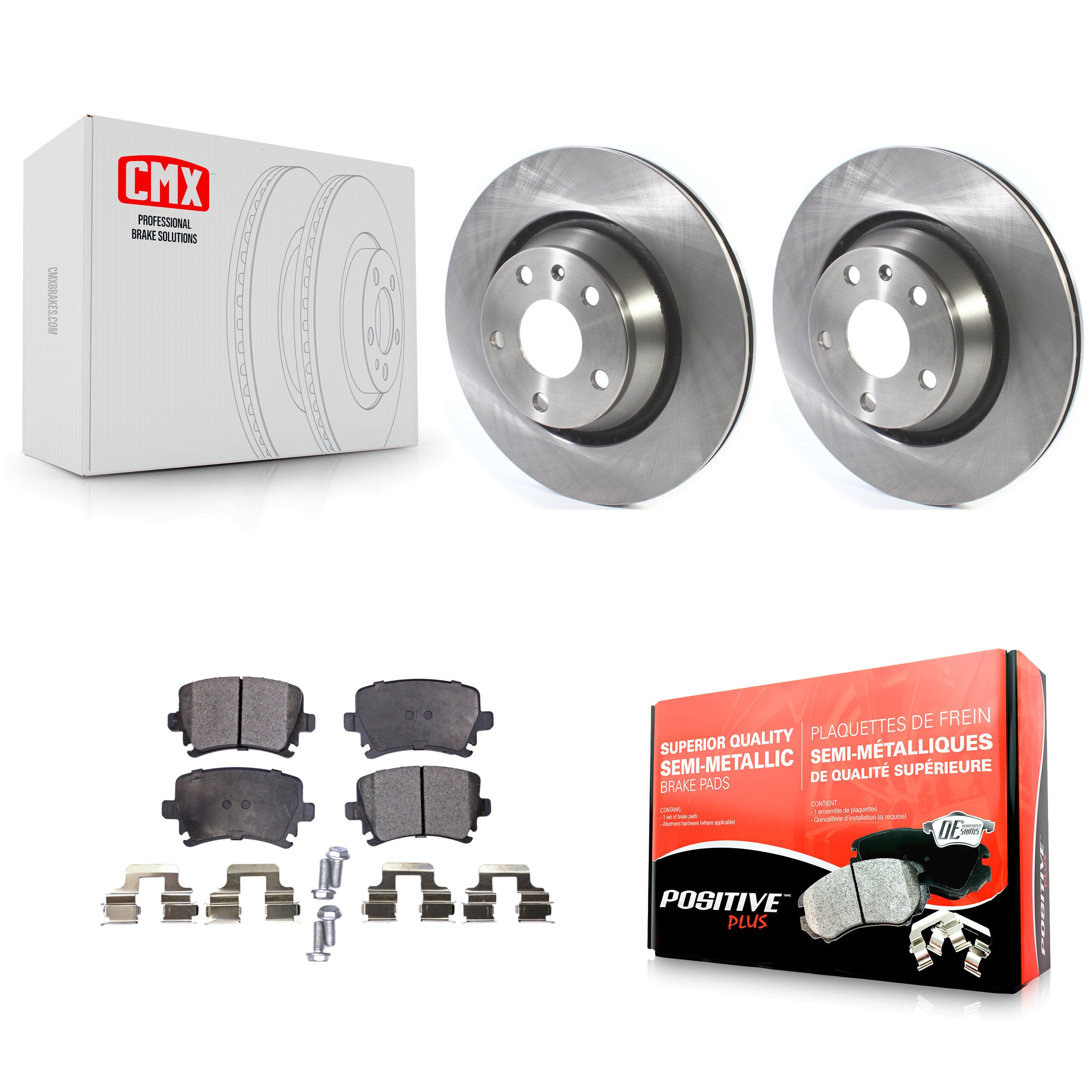 Transit Auto K8F-102794 Disc Brake Kit for 2008-2015 Audi TT Quattro, Audi TT RS Quattro, Audi TTS Quattro & more - Rear product image