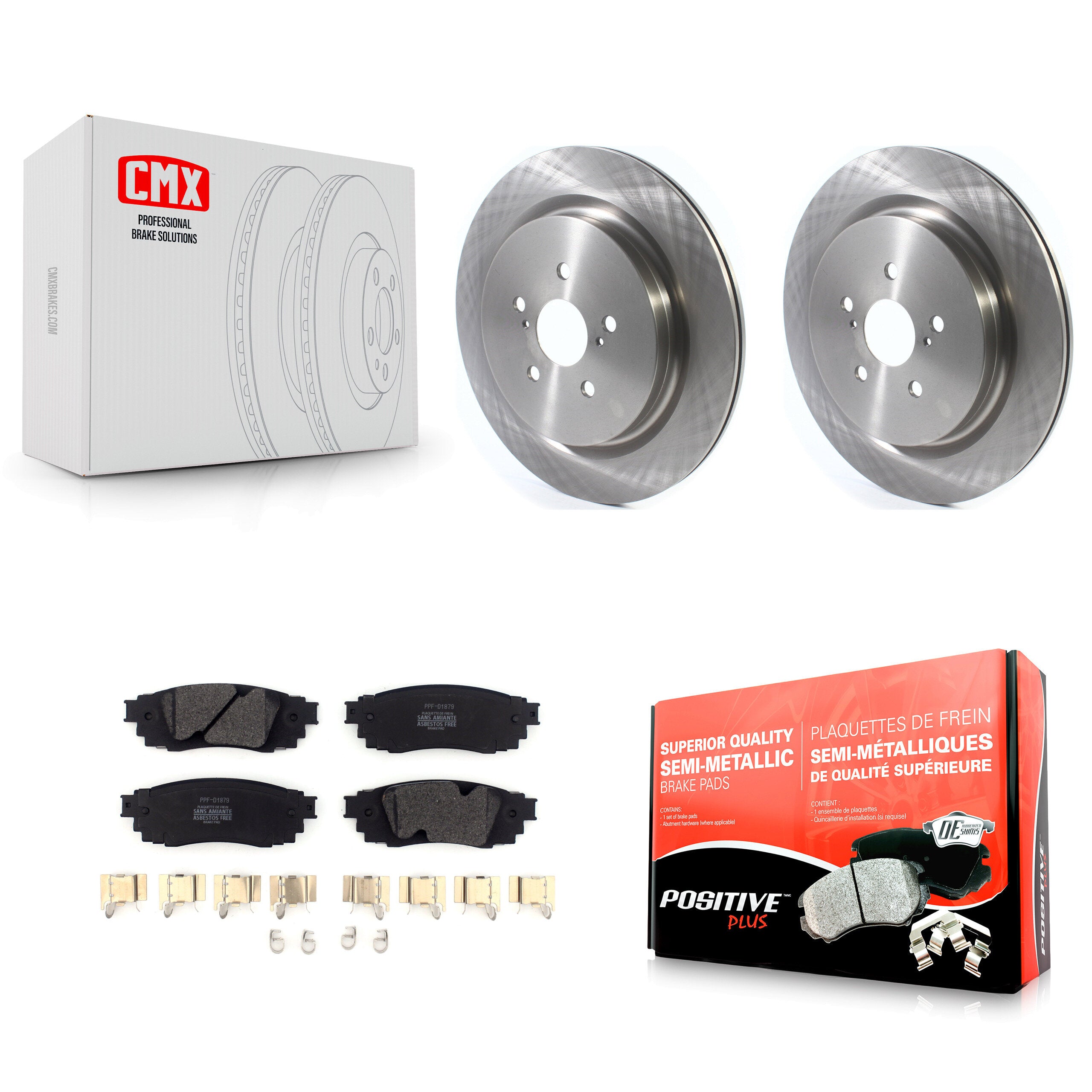 Transit Auto K8F-102797 Disc Brake Kit for 2016-2022 Lexus RX350, Lexus RX350L, Lexus RX450hL & more - Rear product image