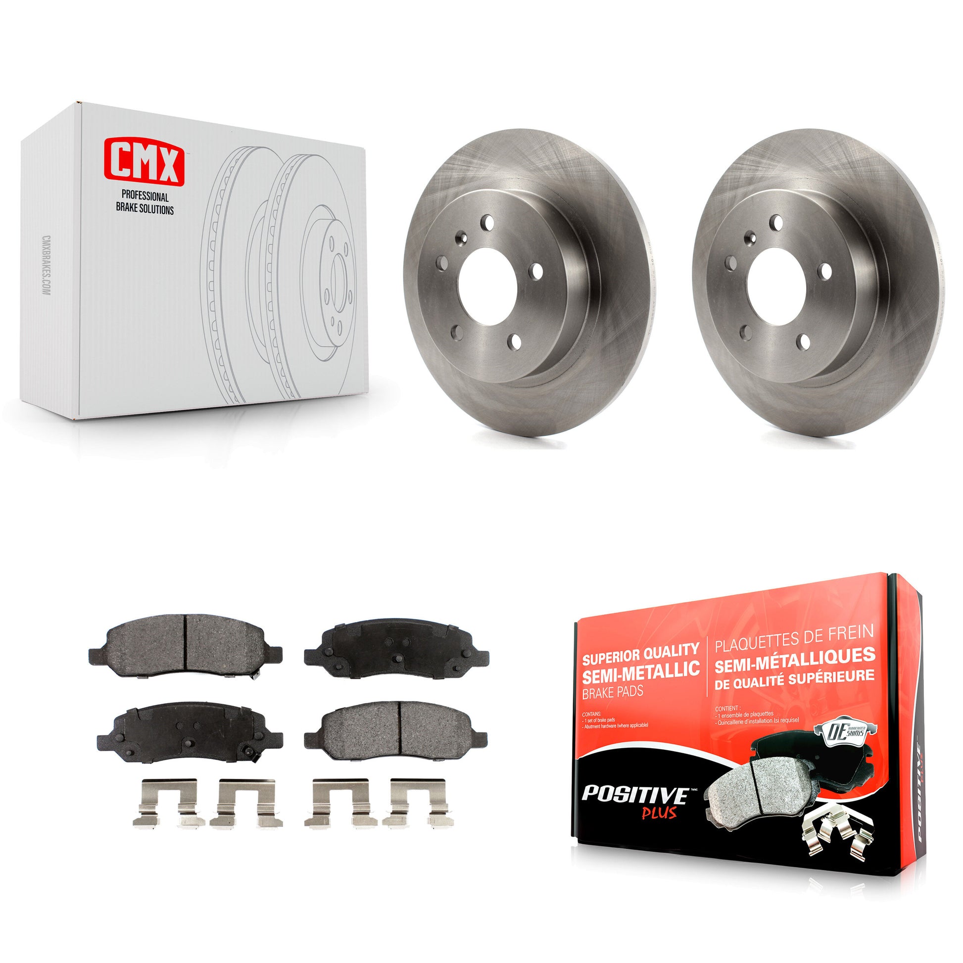 Transit Auto K8F-103103 Disc Brake Kit for 2006-2011 Buick Lucerne, Cadillac DTS - Rear product image