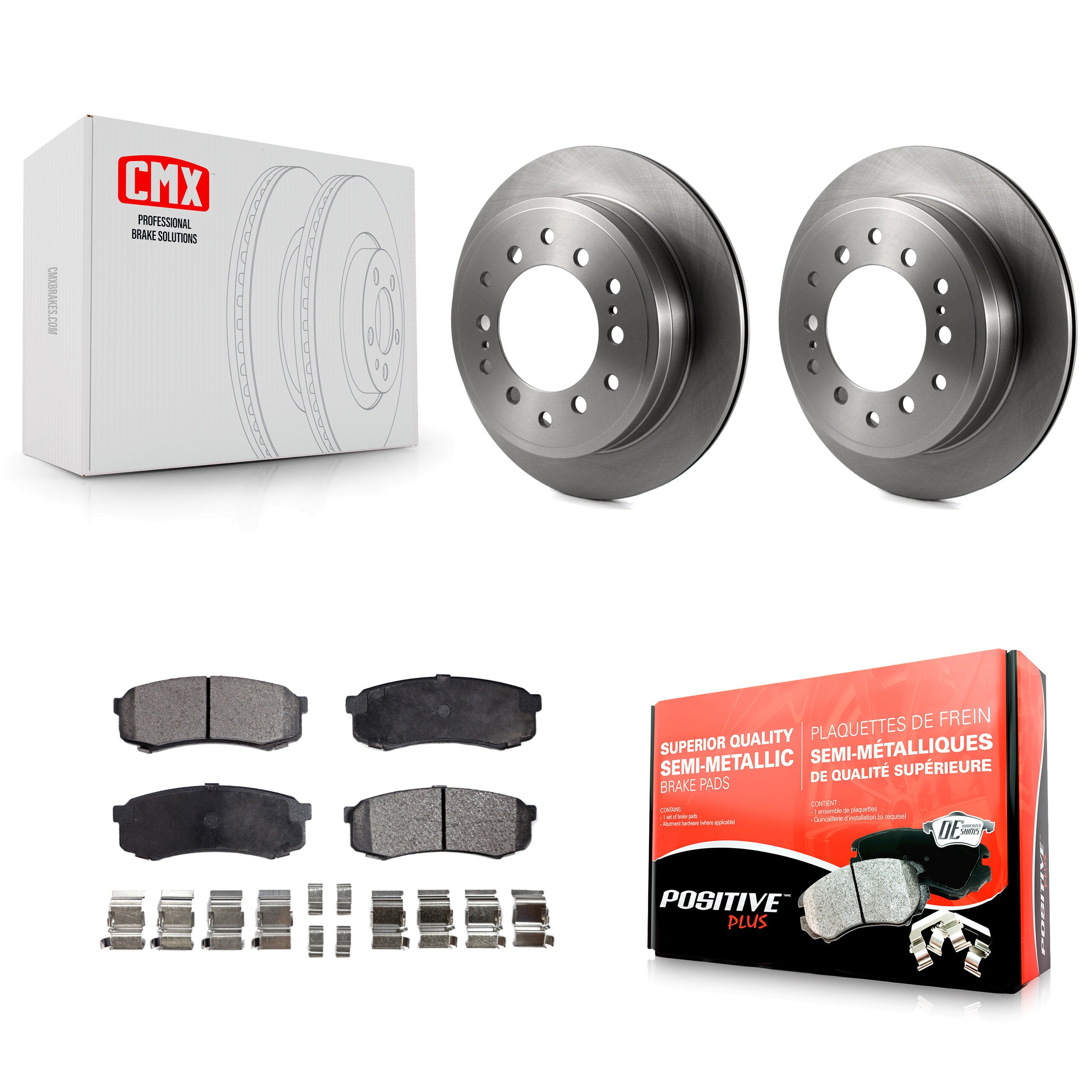 Transit Auto K8F-103107 Disc Brake Kit for 2001-2009 Toyota FJ Cruiser, Lexus GX470, Toyota 4Runner & more - Rear product image