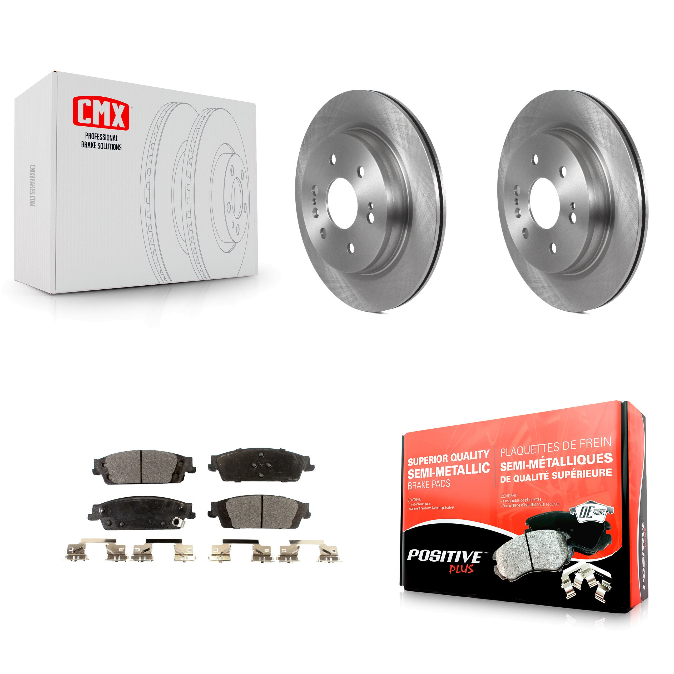 Transit Auto K8F-103426 Disc Brake Kit for 2019 Chevrolet Silverado 1500 LD, GMC Sierra 1500 Limited - Rear product image