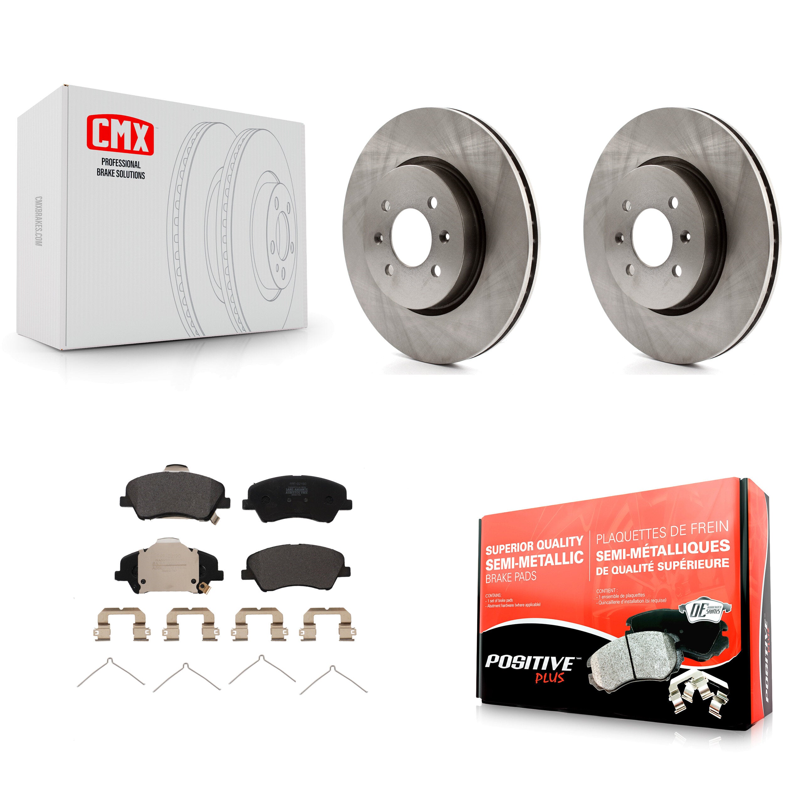 Transit Auto K8F-103428 Disc Brake Kit for 2018-2023 Kia Rio, Hyundai Accent - Front product image