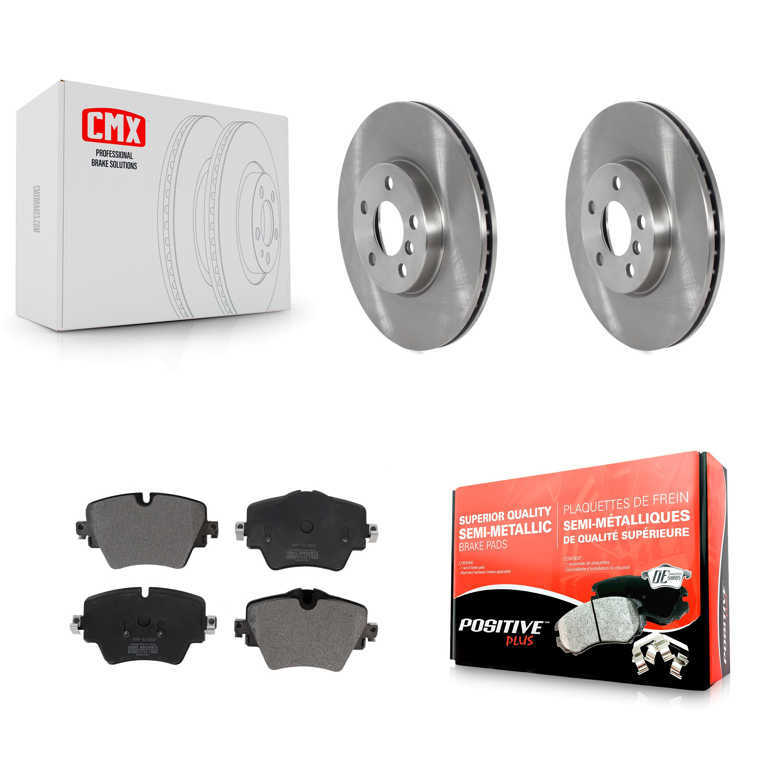 Transit Auto K8F-103450 Disc Brake Kit for 2016-2022 Mini Cooper Countryman, Mini Cooper Clubman - Front product image