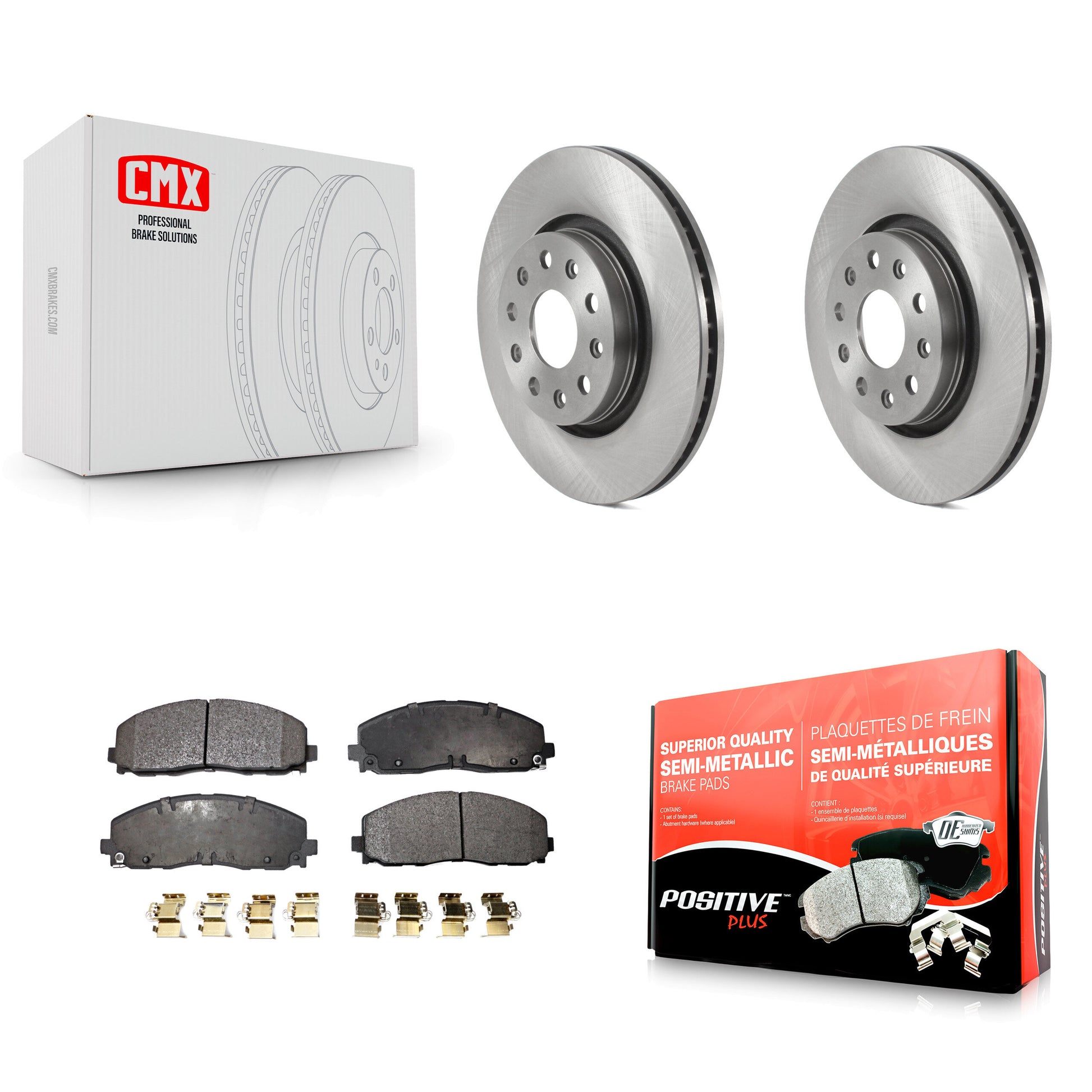 Transit Auto K8F-103454 Disc Brake Kit for 2018-2024 Jeep Wrangler, Jeep Gladiator - Front product image