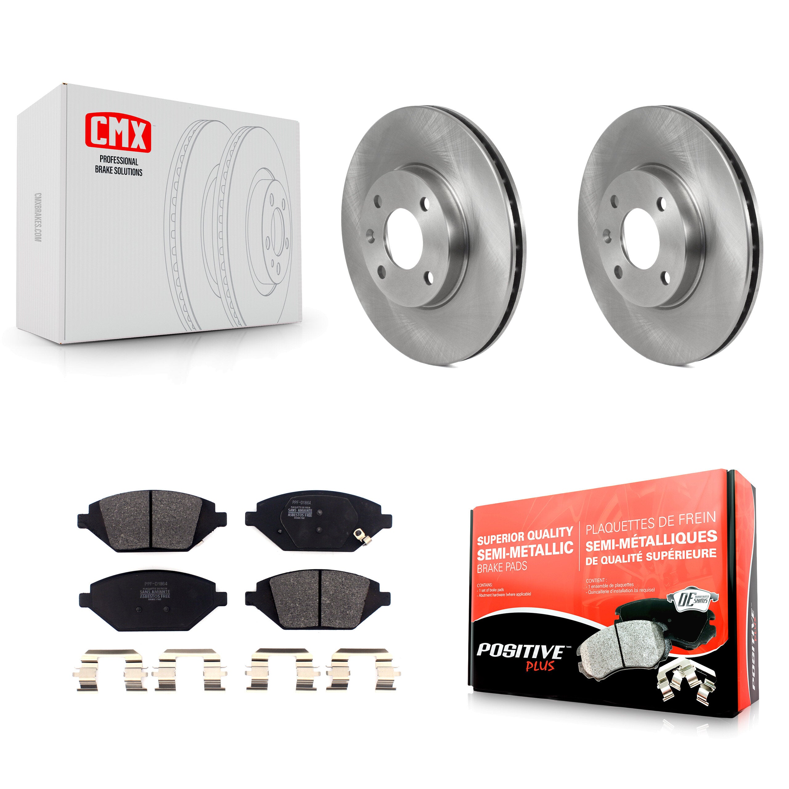 Transit Auto K8F-103462 Disc Brake Kit for 2016-2022 Chevrolet Spark - Front product image