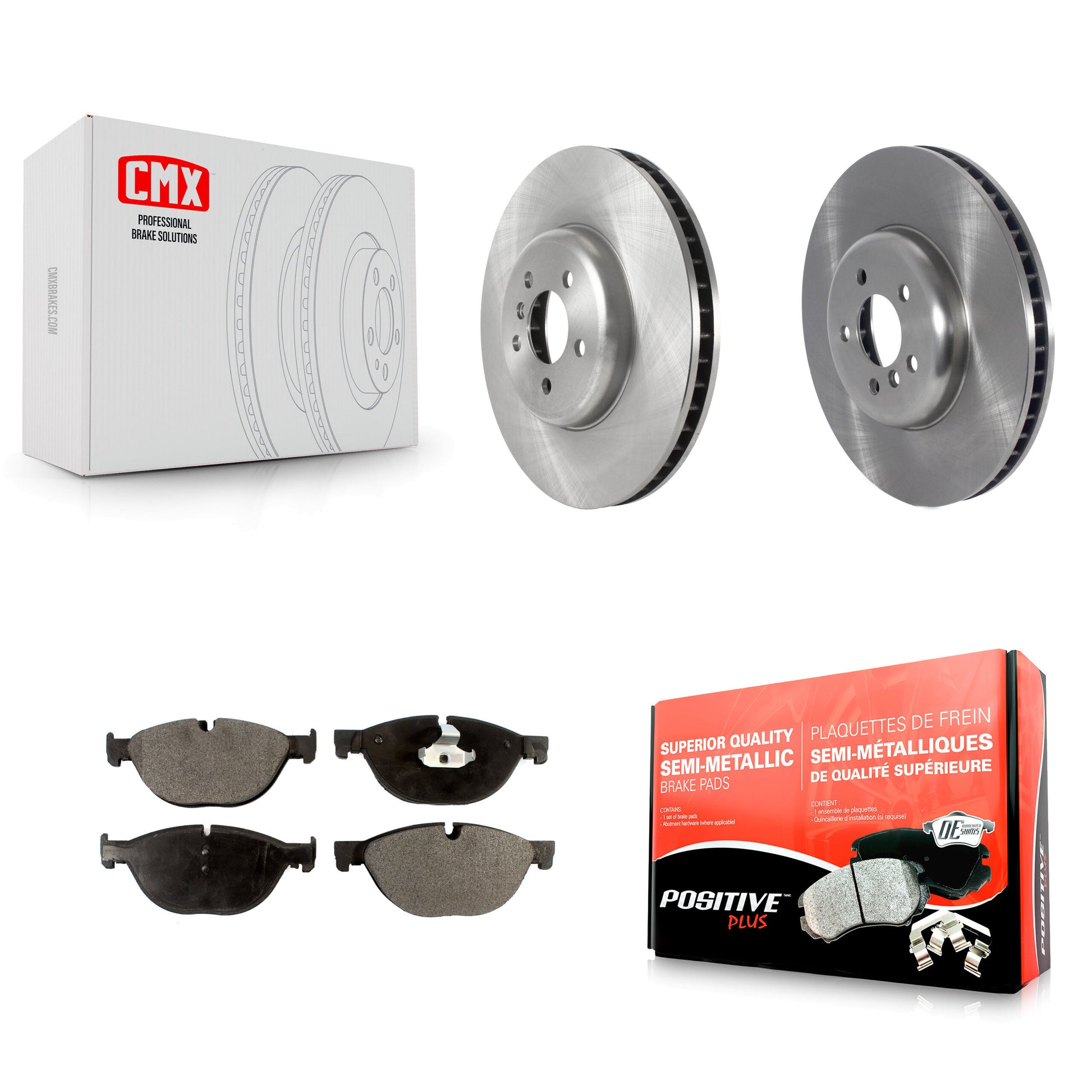 Transit Auto K8F-103513 Disc Brake Kit for 2009-2017 BMW 550i GT, BMW 550i GT xDrive, BMW 750i xDrive & more - Front product image