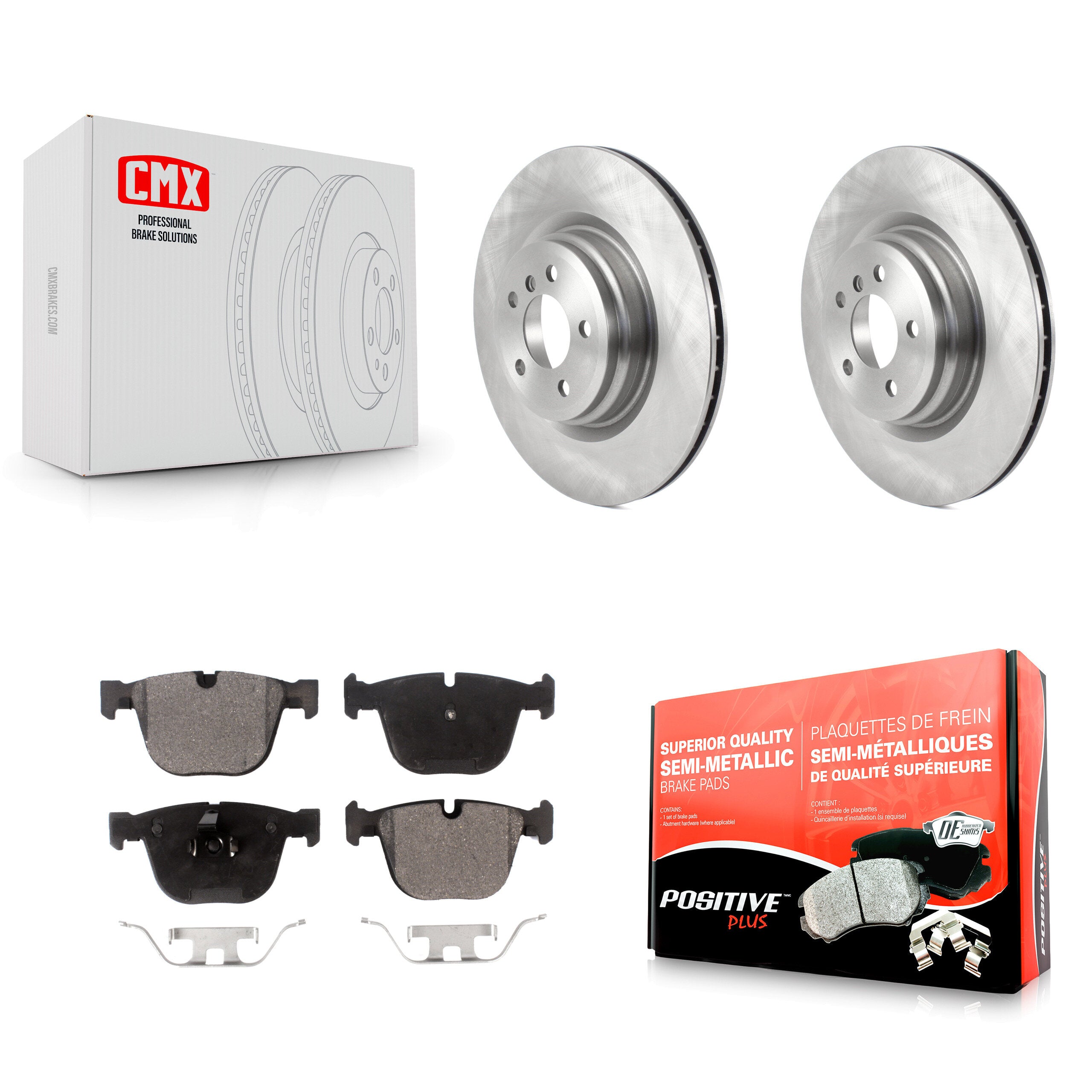 Transit Auto K8F-103518 Disc Brake Kit for 2009-2016 BMW ActiveHybrid 7, BMW Alpina B7, BMW Alpina B7 xDrive & more - Rear product image