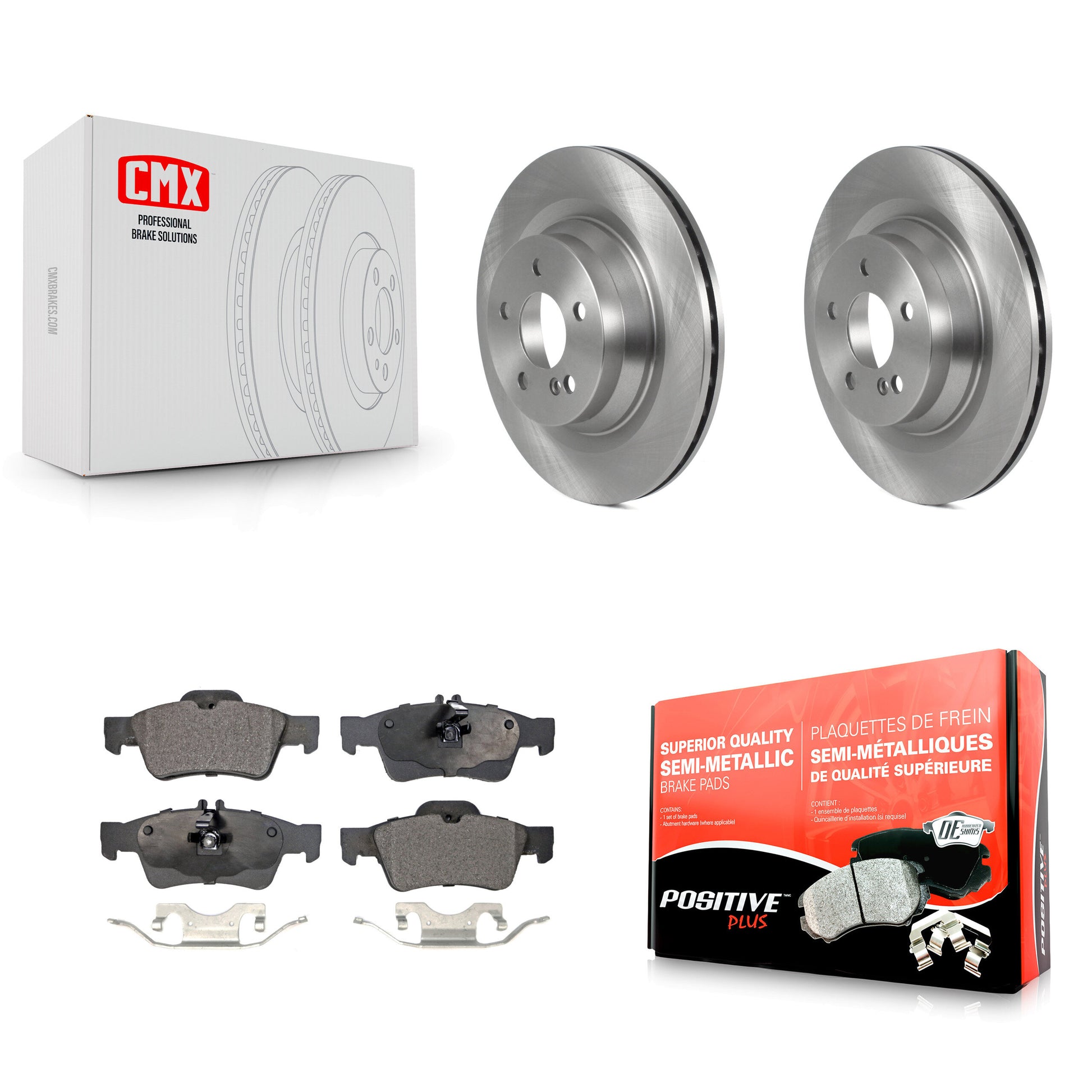 Transit Auto K8F-103542 Disc Brake Kit for 2010-2018 Mercedes-Benz CLS550, Mercedes-Benz E550 - Rear product image