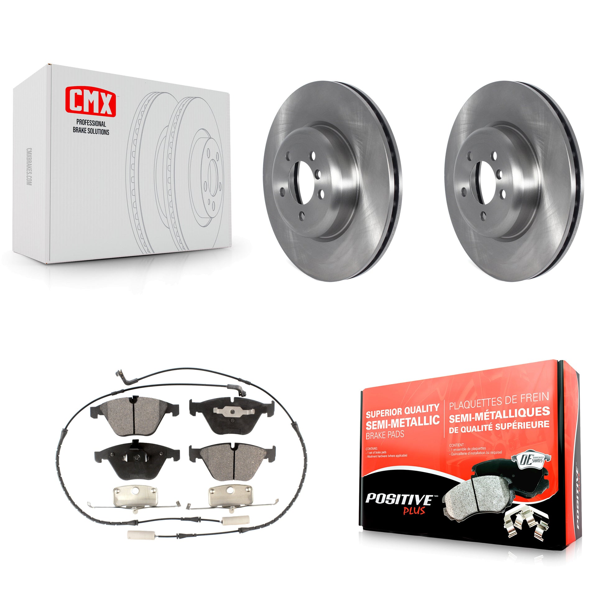 Transit Auto K8F-103561 Disc Brake Kit for 2012 BMW 335i - Front product image