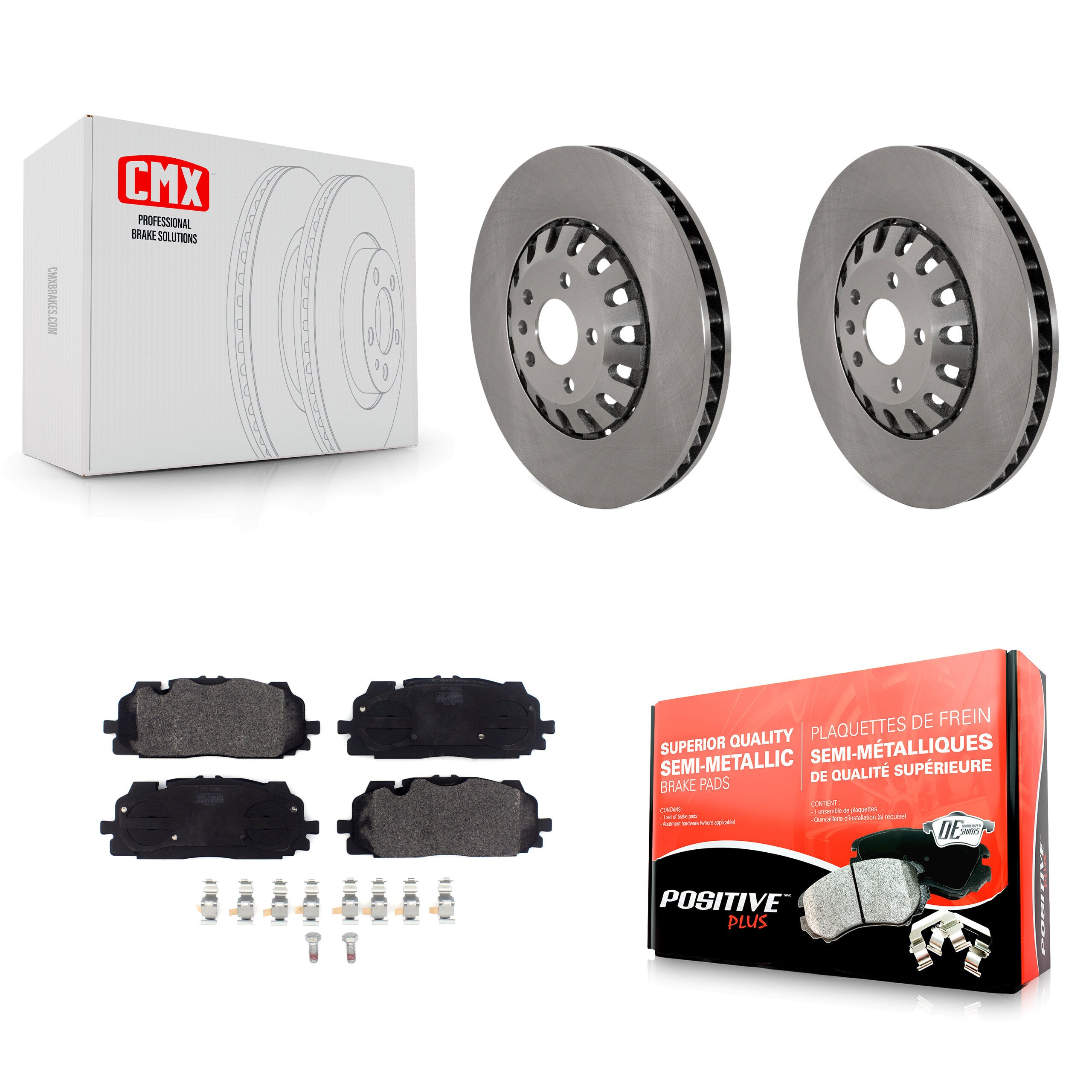 Transit Auto K8F-103798 Disc Brake Kit for 2017-2022 Audi A8 Quattro, Audi A6 Quattro, Audi A7 Sportback & more - Front product image