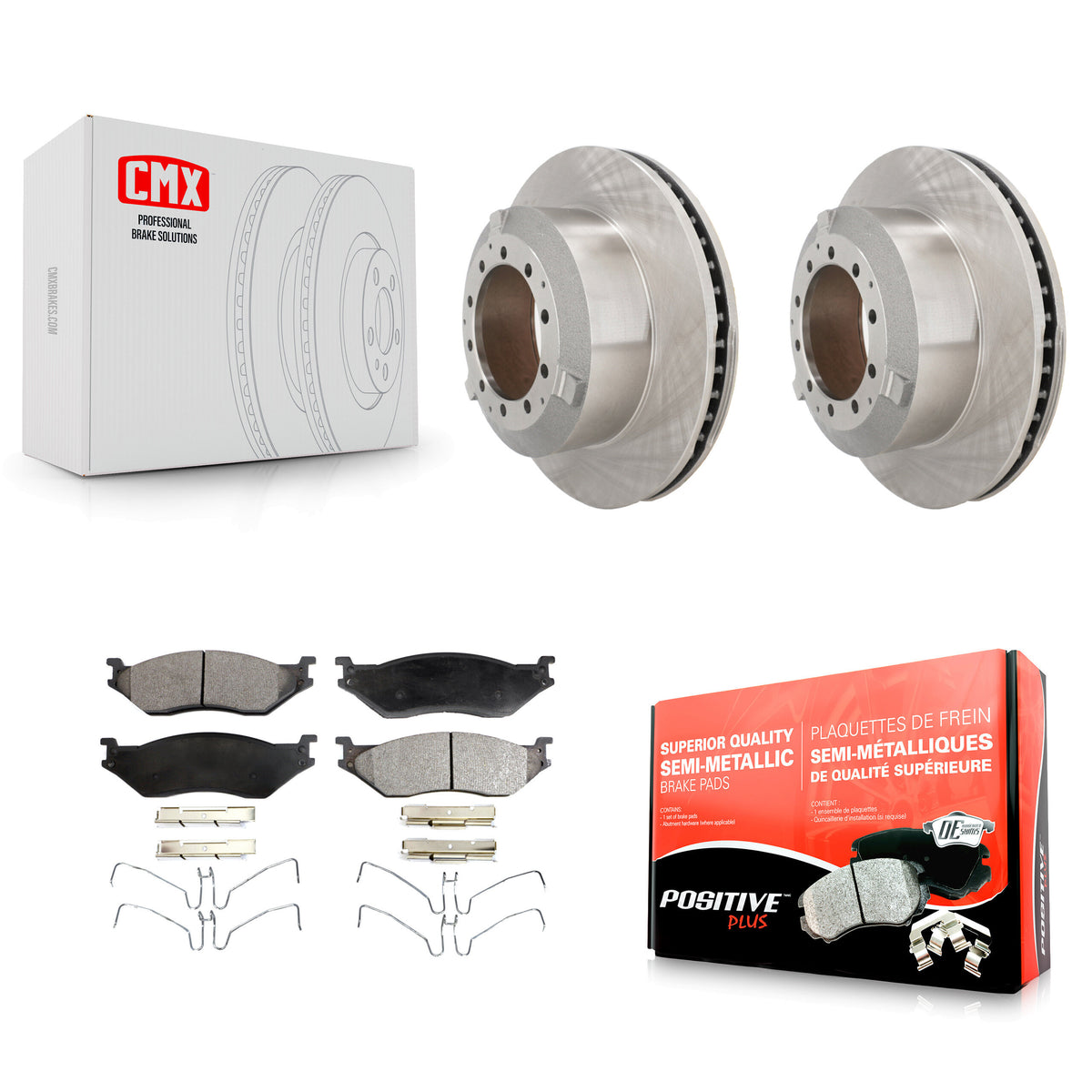 Transit Auto K8F-103948 Disc Brake Kit for 2005-2018 IC Corporation AE School Bus, IC Corporation AC Commercial Bus, Ford F-450 Super Duty & more - Rear product image
