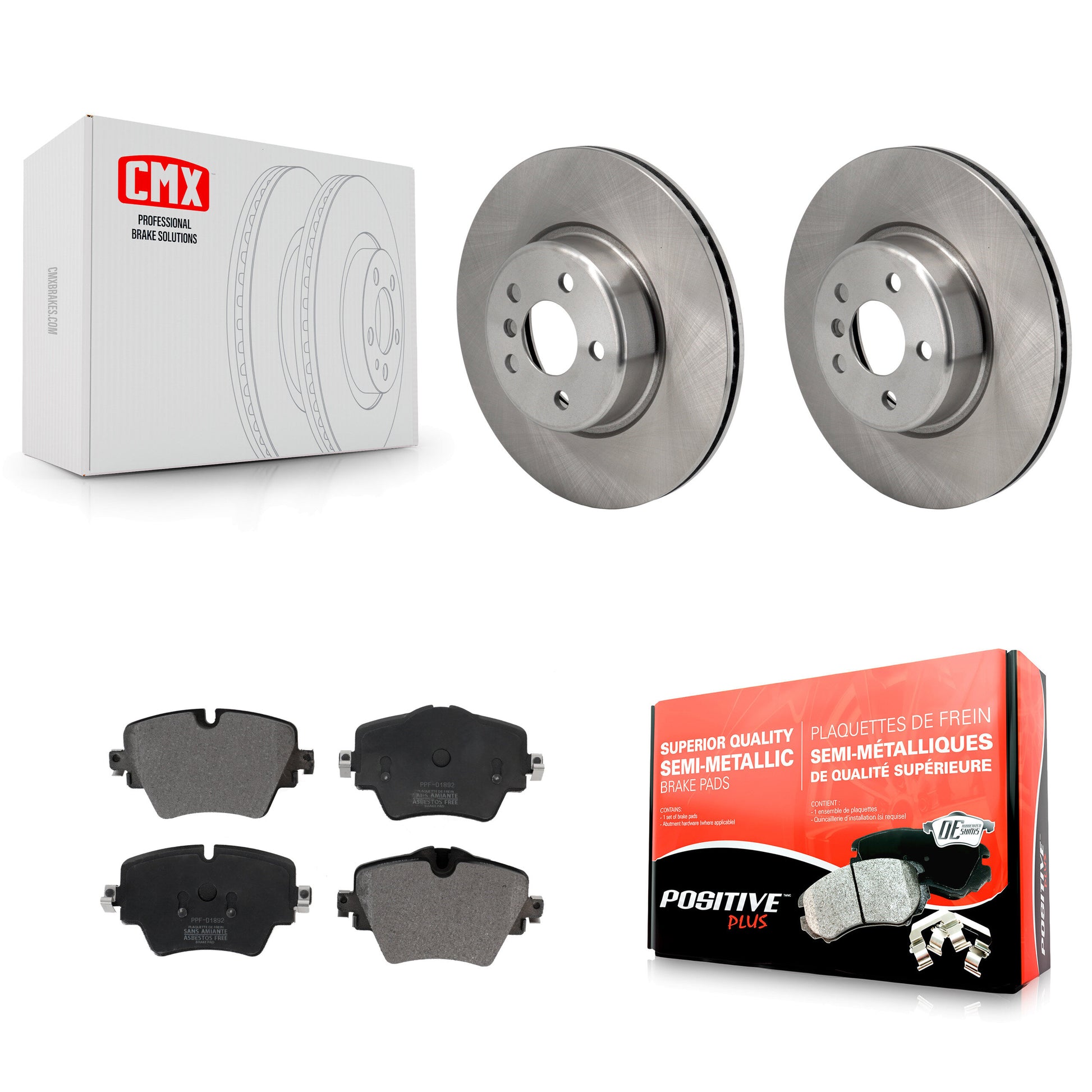 Transit Auto K8F-104060 Disc Brake Kit for 2018-2022 BMW 430i, BMW 430i xDrive, Toyota GR Supra & more - Front product image
