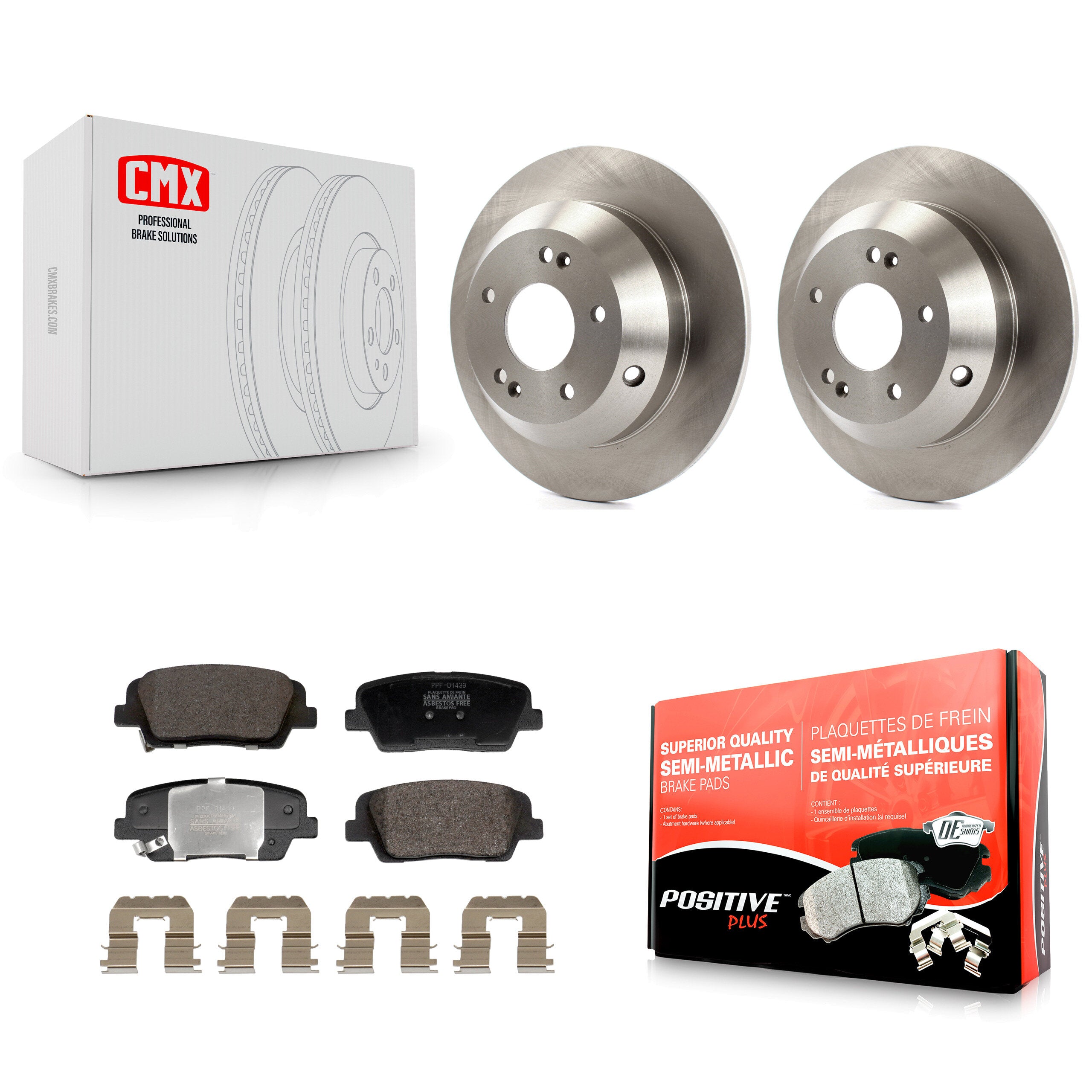 Transit Auto K8F-104089 Disc Brake Kit for 2010-2016 Kia Sorento, Hyundai Santa Fe Sport, Hyundai Santa Fe XL & more - Rear product image