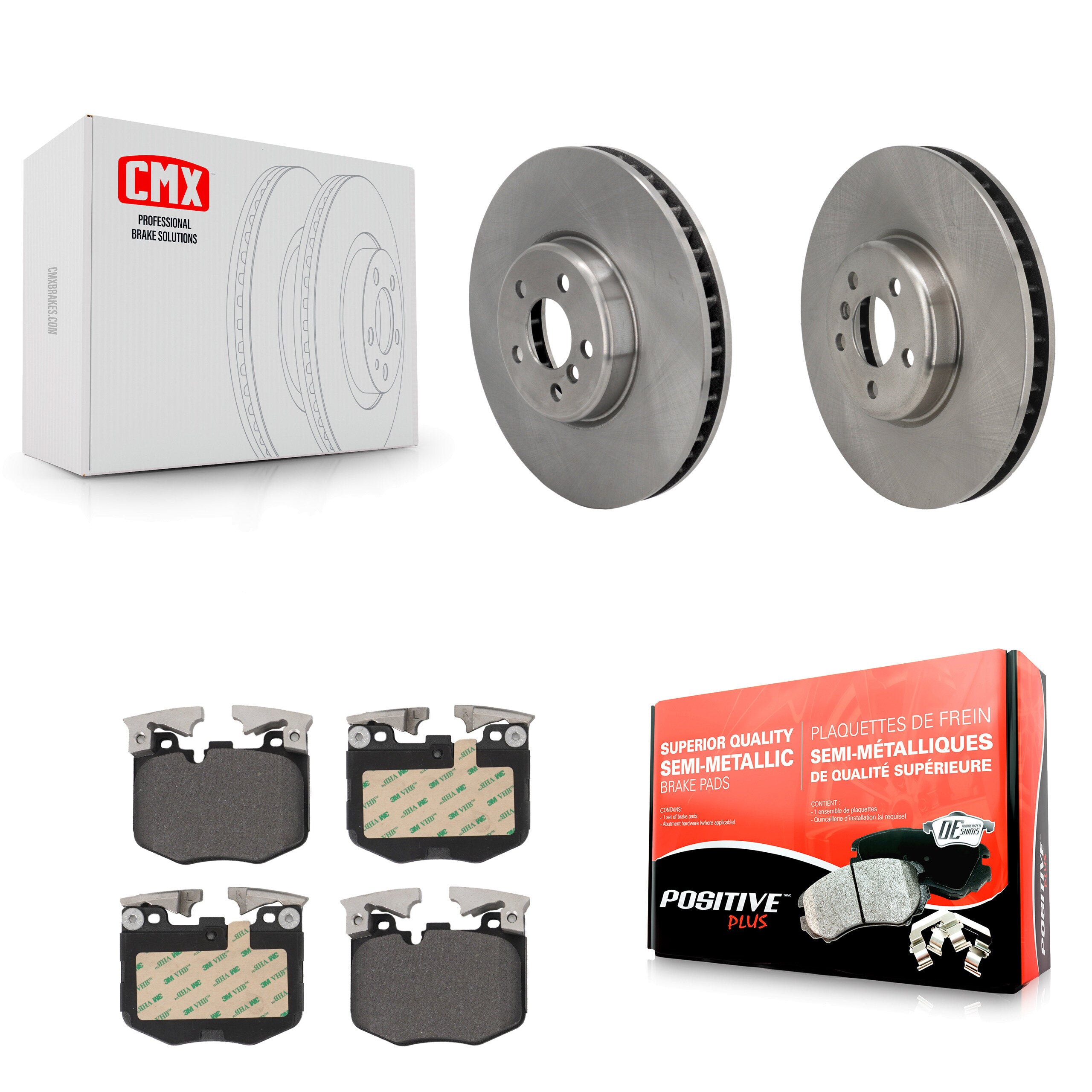 Transit Auto K8F-104119 Disc Brake Kit for 2016-2023 Toyota GR Supra, BMW 230i, BMW 740i & more - Front product image