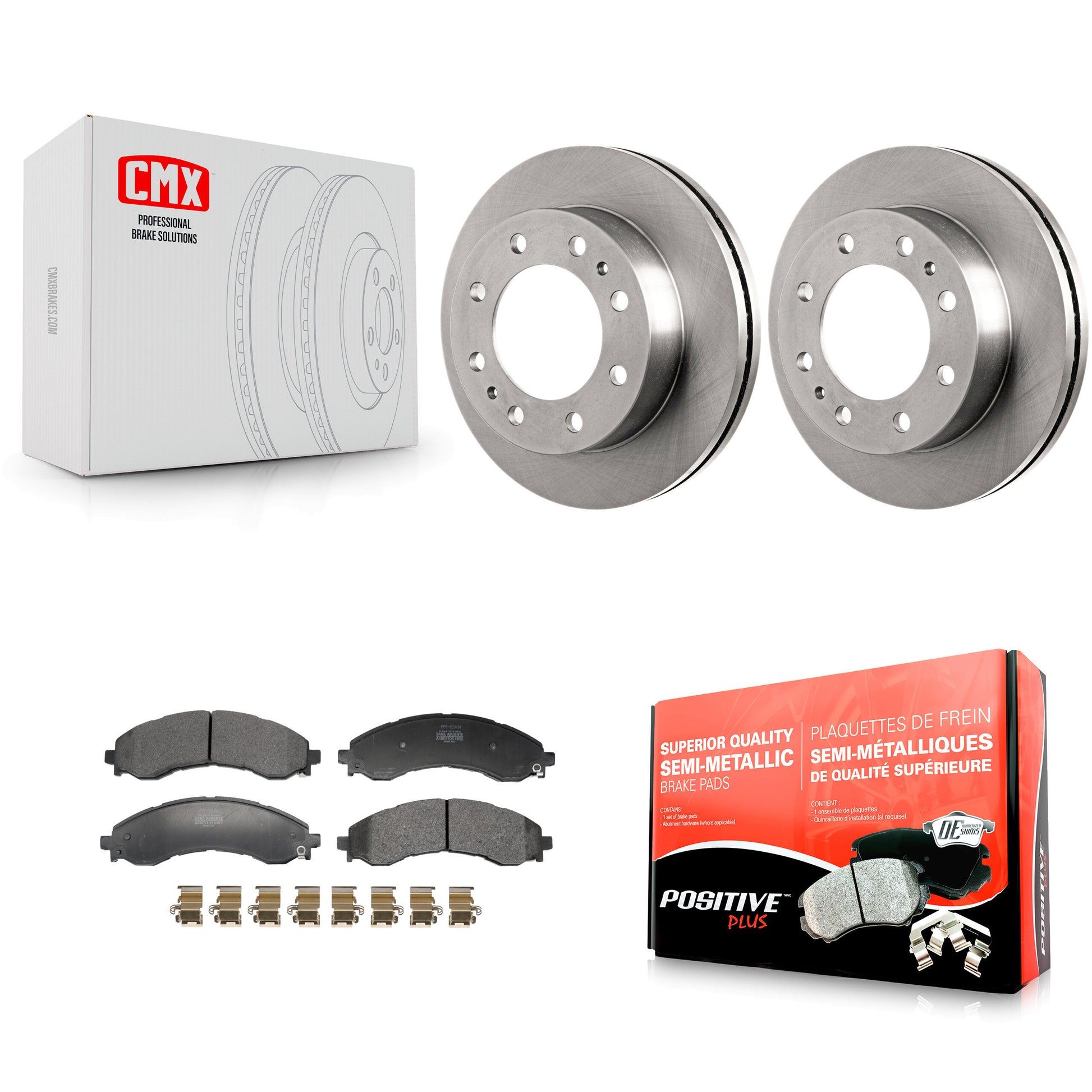 Transit Auto K8F-104266 Disc Brake Kit for 2021-2024 Chevrolet Express 3500, Chevrolet Express 4500, GMC Savana 3500 & more - Front product image