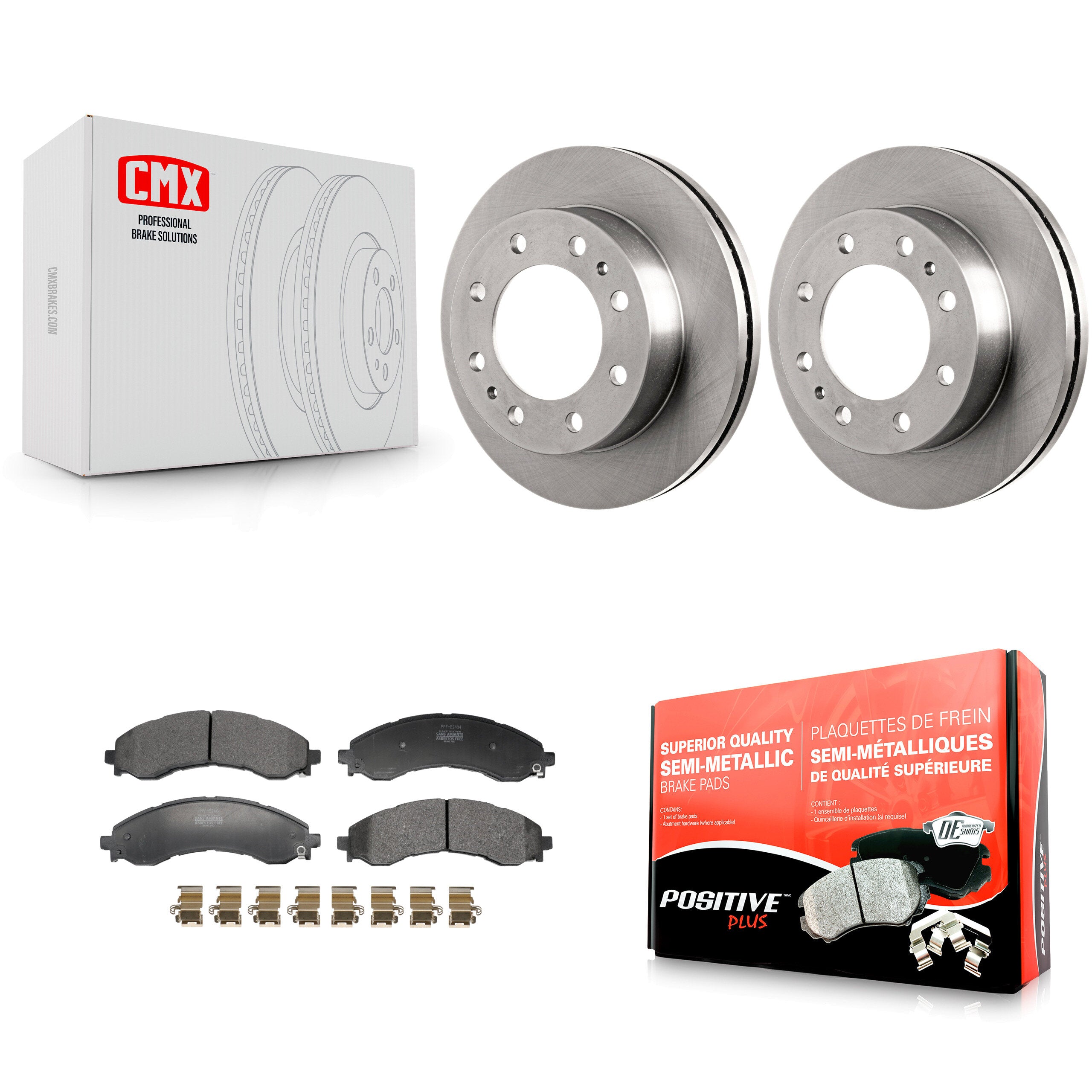 Transit Auto K8F-104266 Disc Brake Kit for 2021-2024 Chevrolet Express 3500, Chevrolet Express 4500, GMC Savana 3500 & more - Front product image