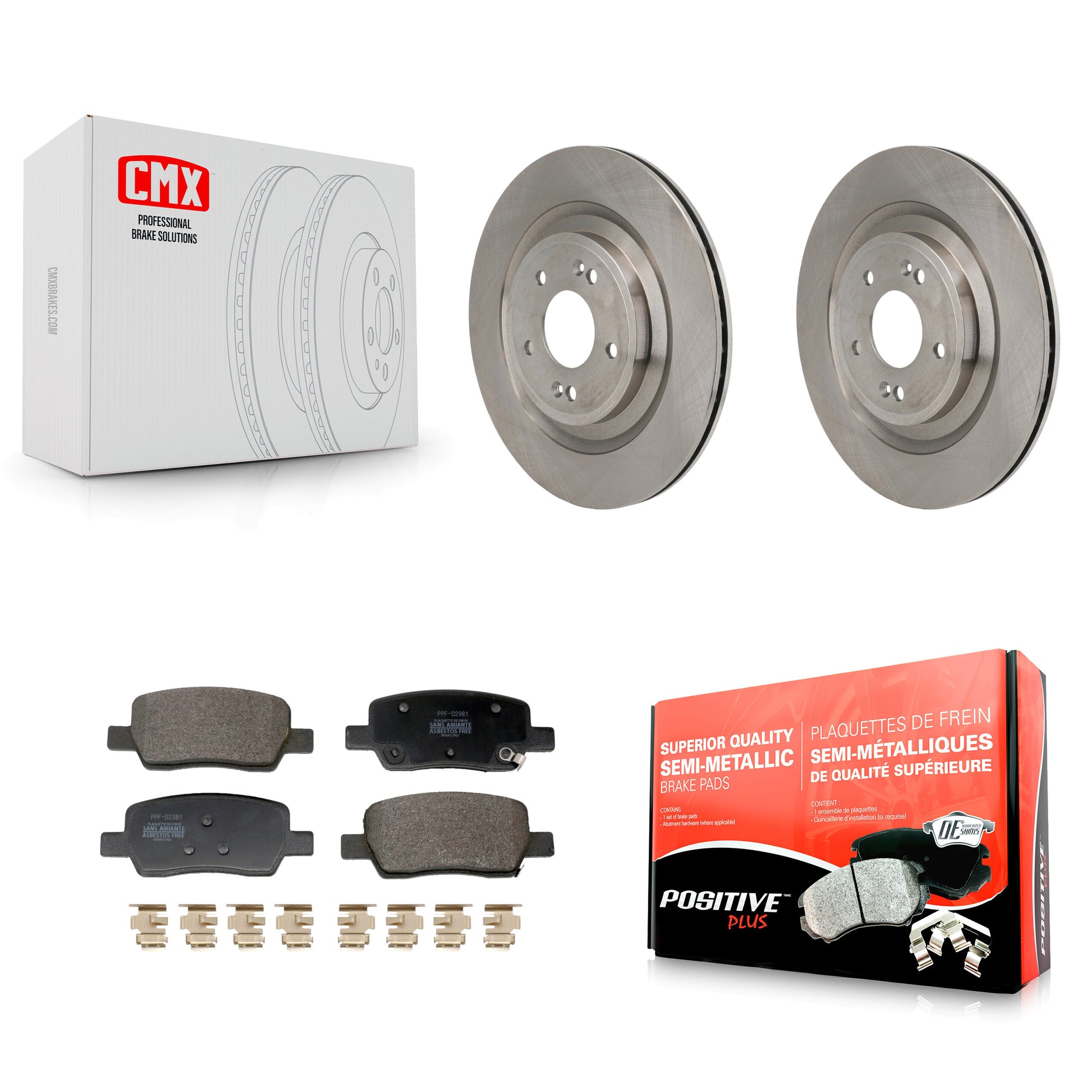 Transit Auto K8F-104298 Disc Brake Kit for 2021-2024 Hyundai Santa Fe, Kia Sorento - Rear product image