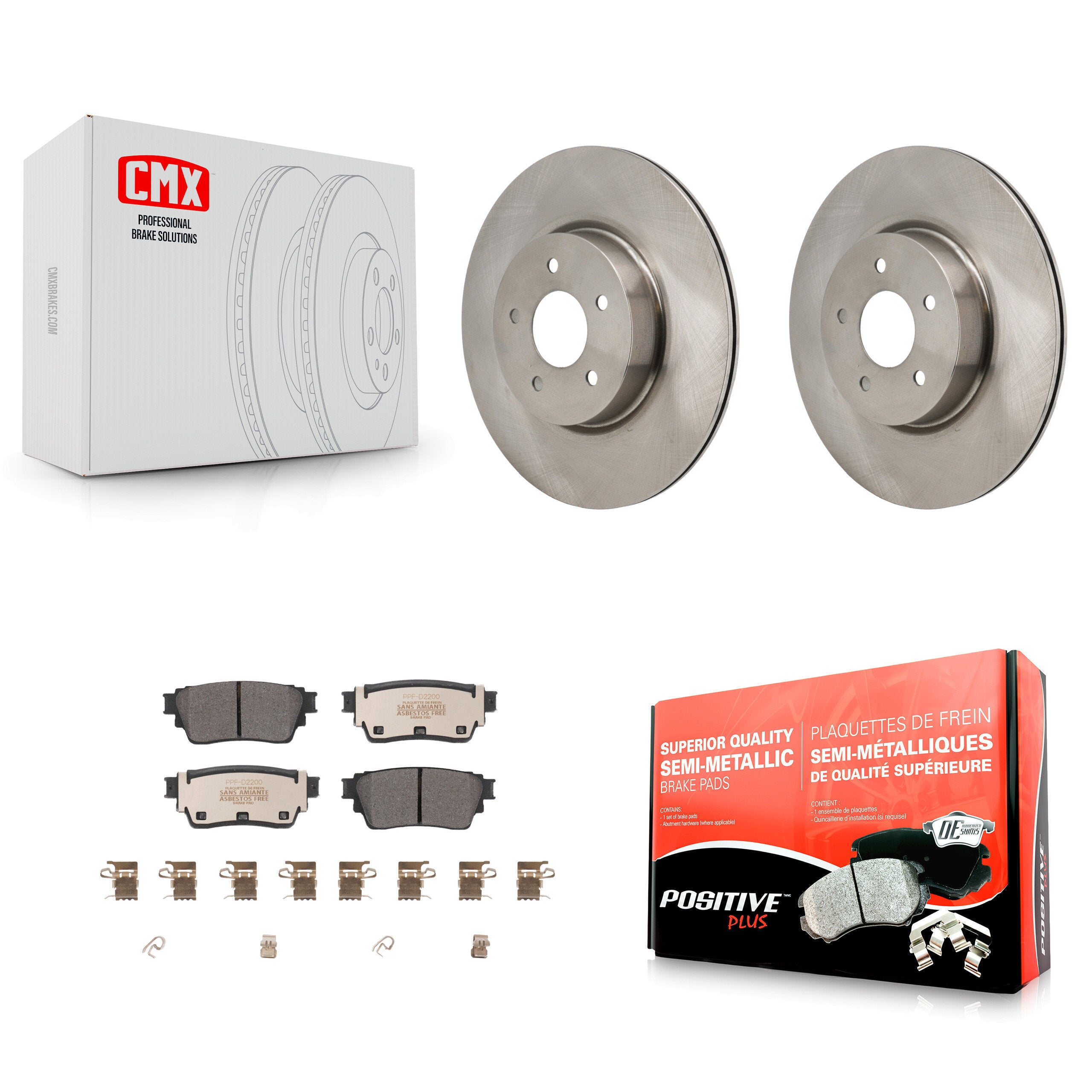 Transit Auto K8F-104300 Disc Brake Kit for 2022-2023 INFINITI QX60, Mitsubishi Outlander, Nissan Pathfinder - Rear product image